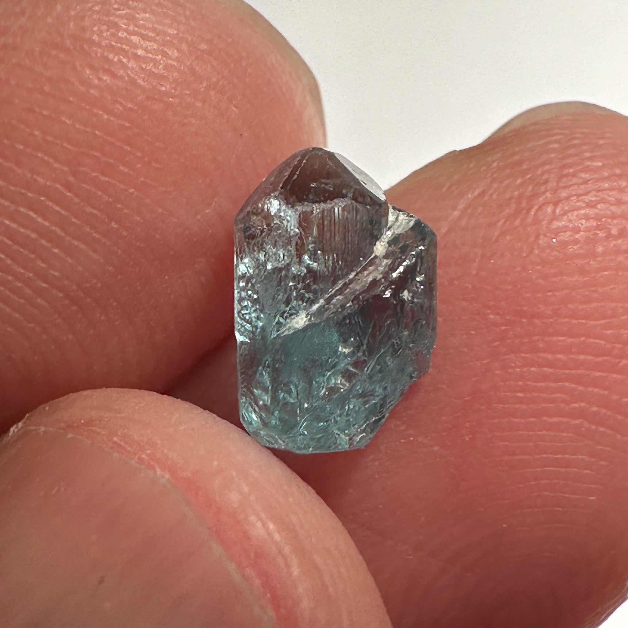 Blue Apatite Crystal, 1.66ct, Merelani, Tanzania, Untreated Unheated