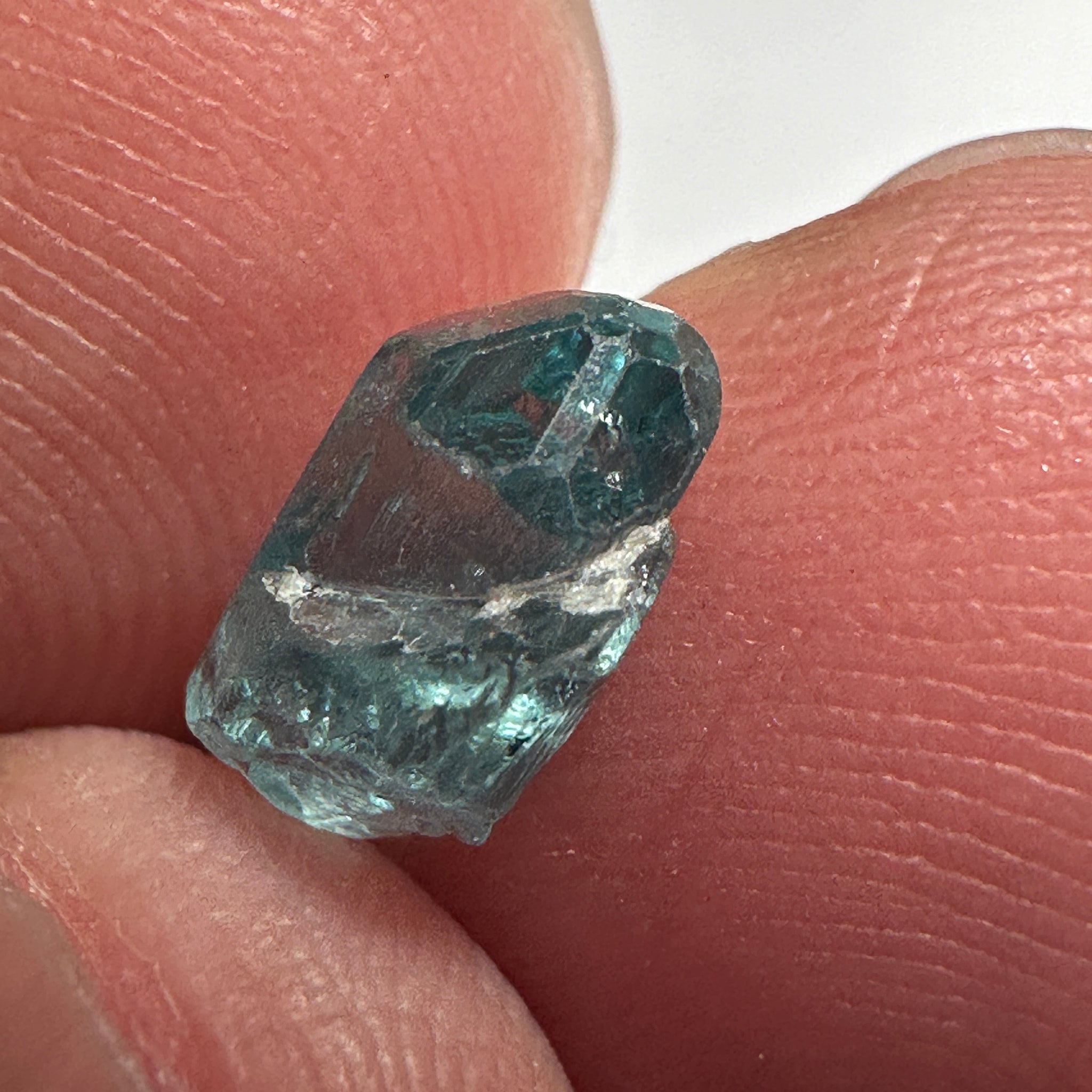Blue Apatite Crystal, 1.66ct, Merelani, Tanzania, Untreated Unheated