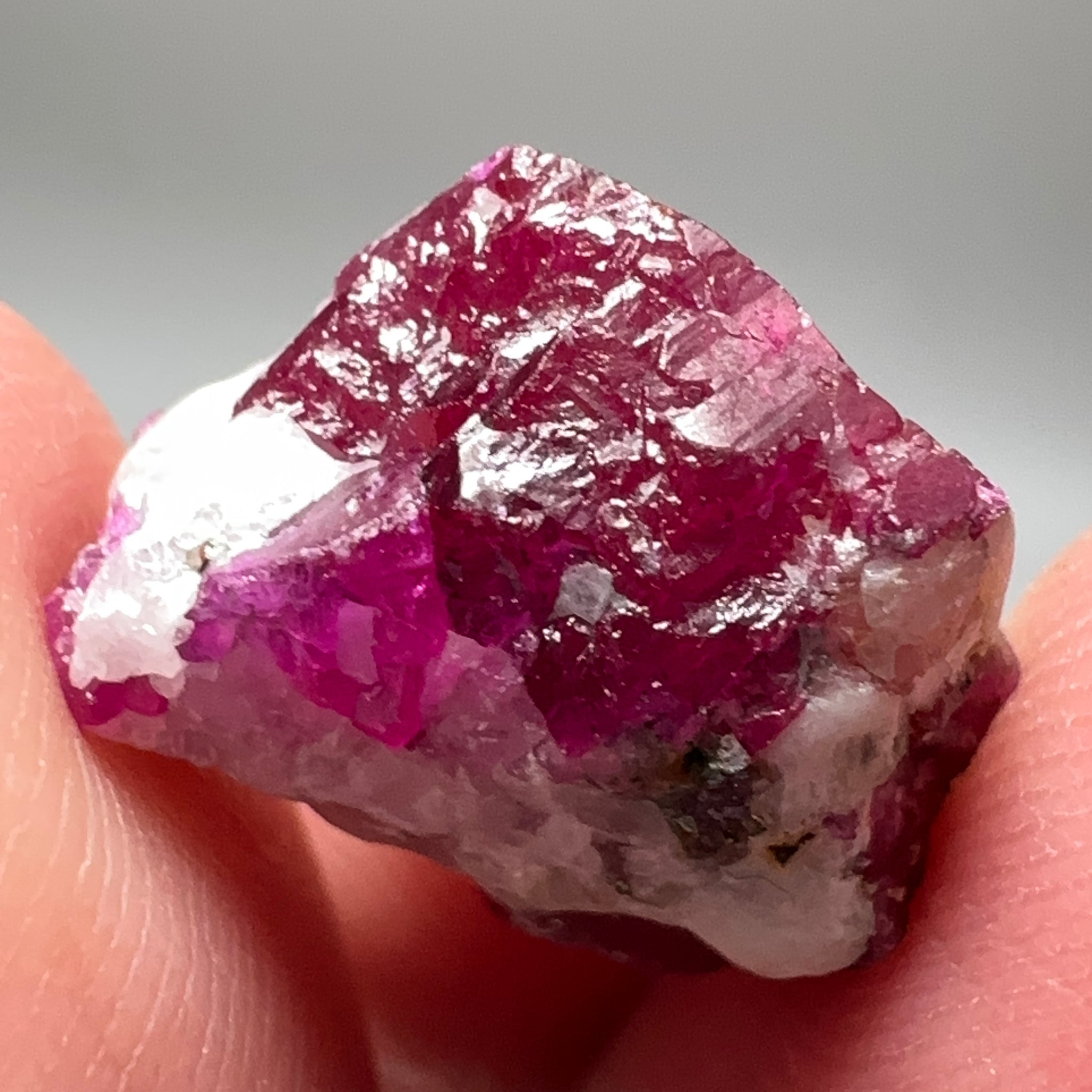 Ruby on Matrix crystal with Pyrite, 17.02ct, West Pokot, Kenya, Untreated Unheated. 1.53 x 1.28 x 0.93cm