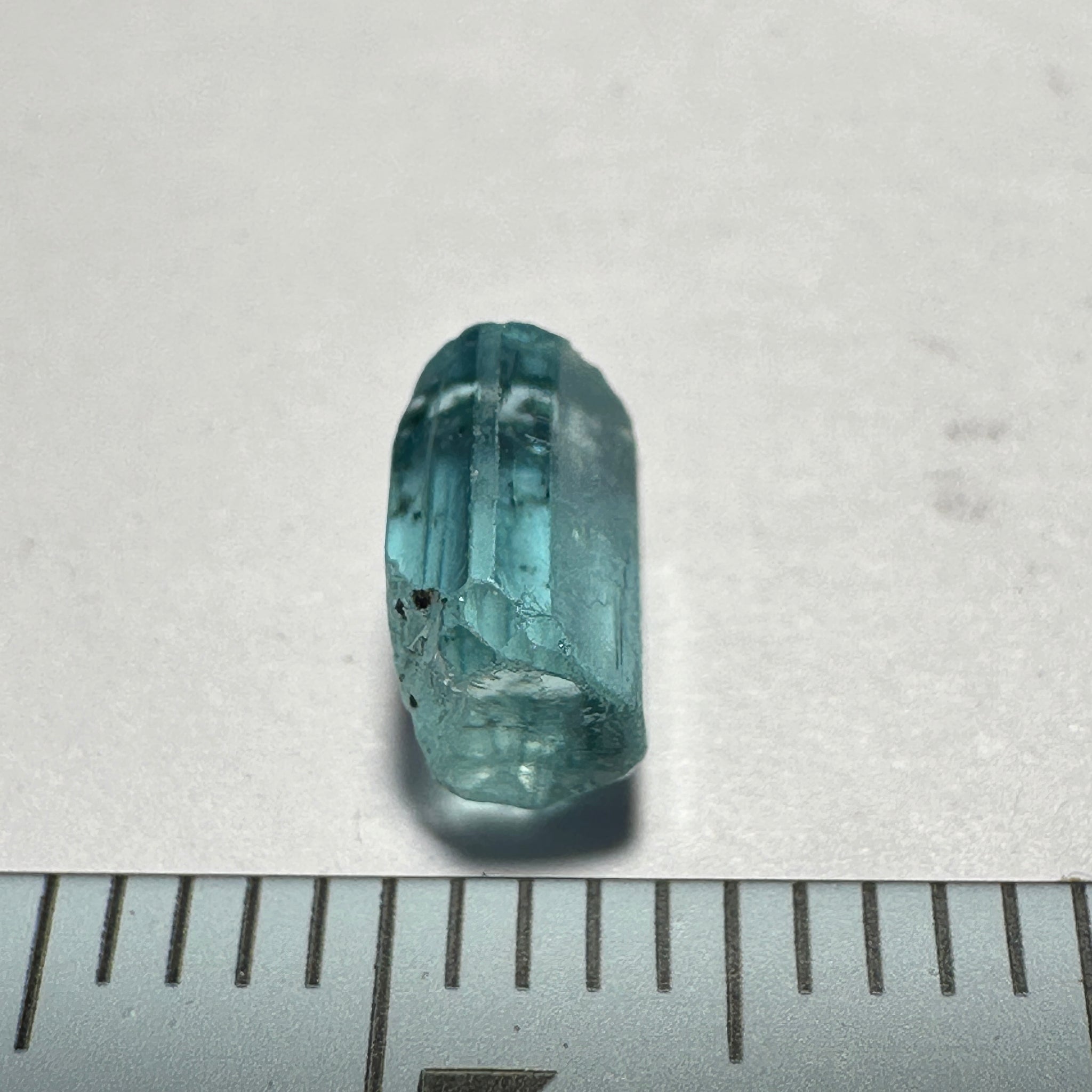 Blue Apatite Crystal, 1.28ct, Merelani, Tanzania, Untreated Unheated