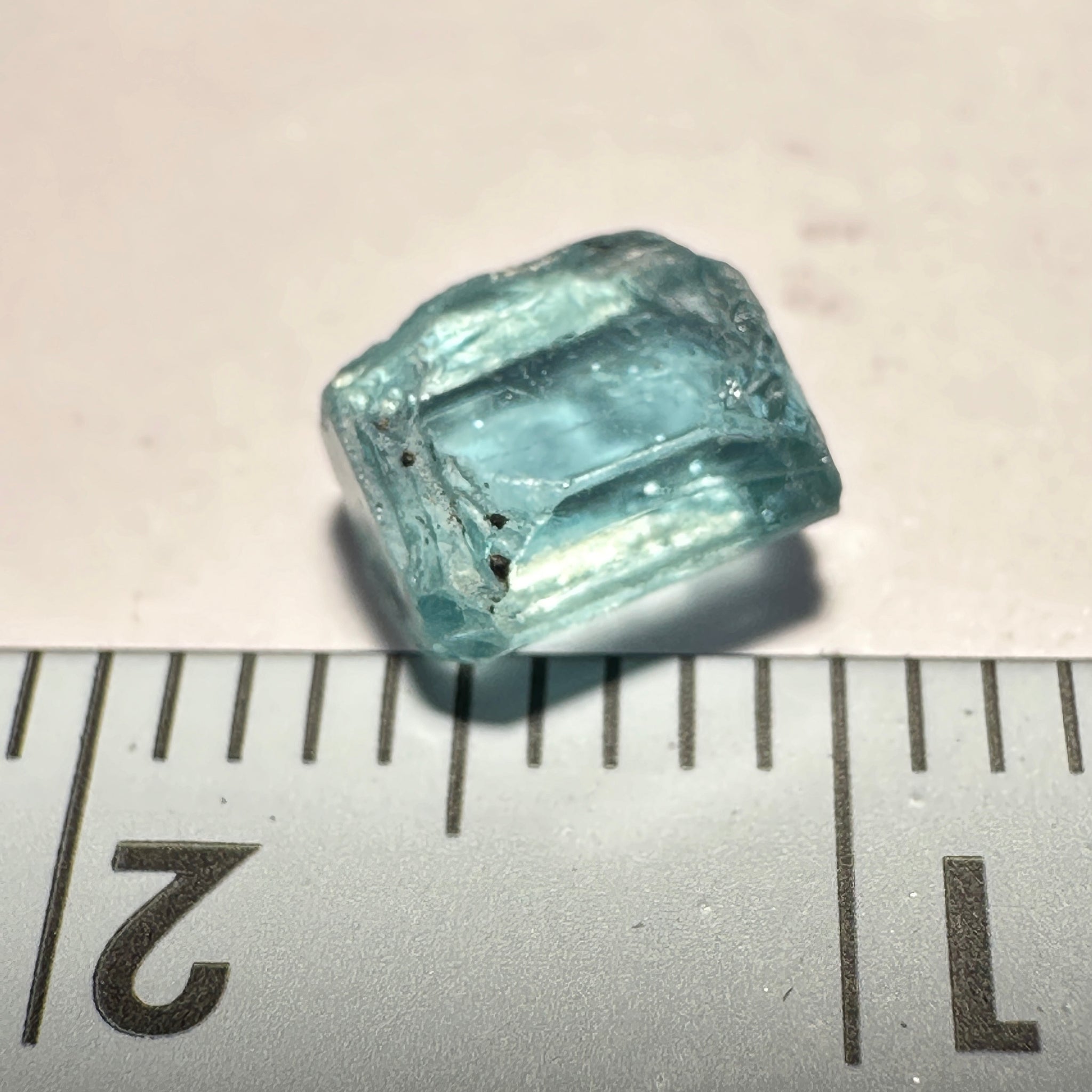 Blue Apatite Crystal, 1.28ct, Merelani, Tanzania, Untreated Unheated