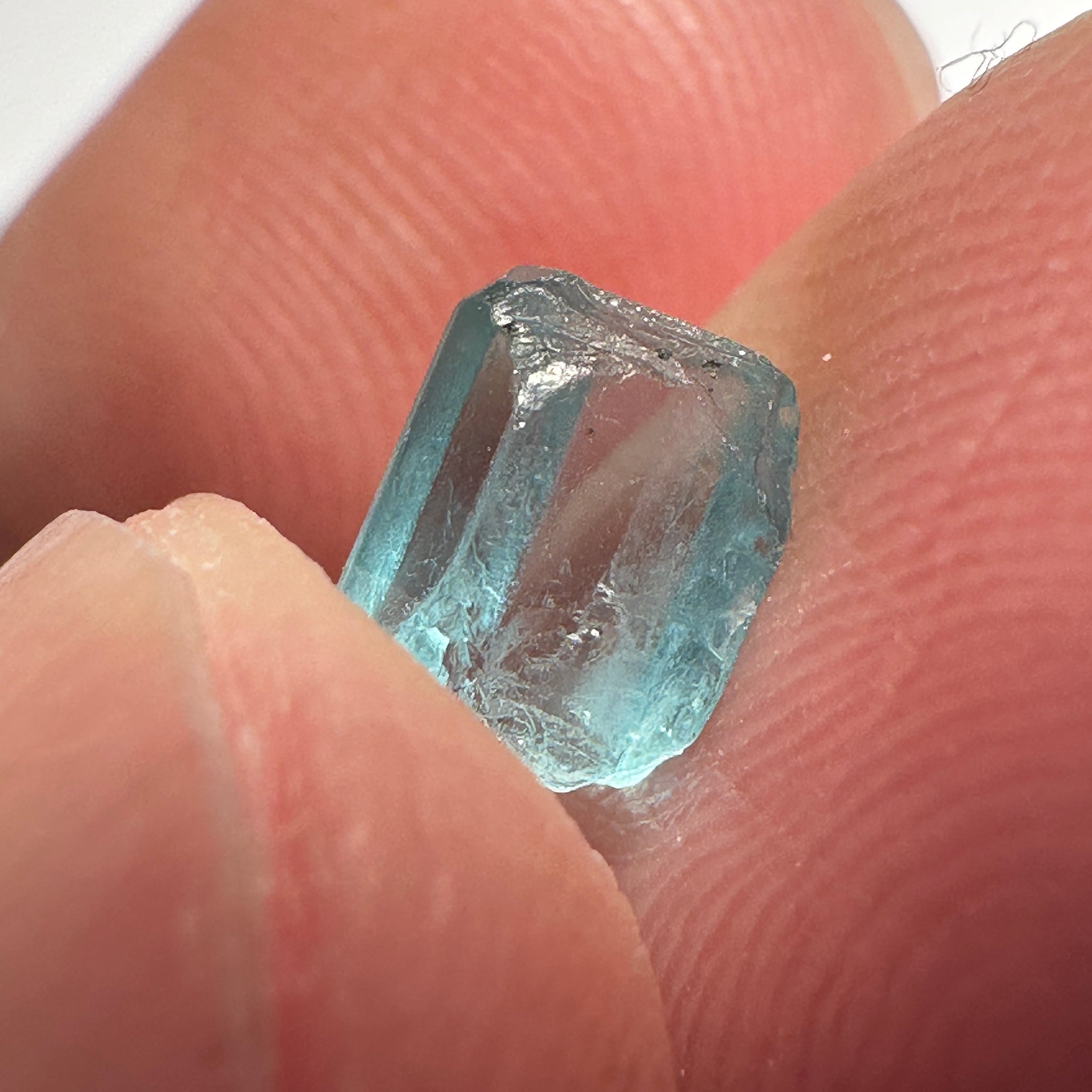 Blue Apatite Crystal, 1.28ct, Merelani, Tanzania, Untreated Unheated