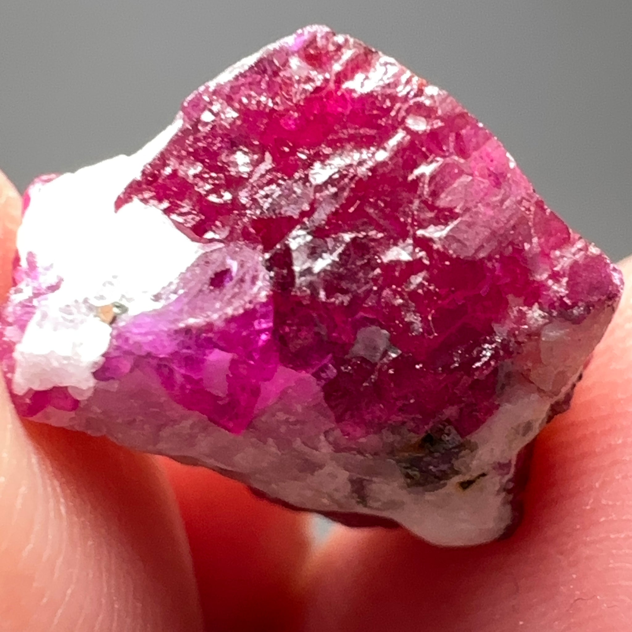 Ruby on Matrix crystal with Pyrite, 17.02ct, West Pokot, Kenya, Untreated Unheated. 1.53 x 1.28 x 0.93cm