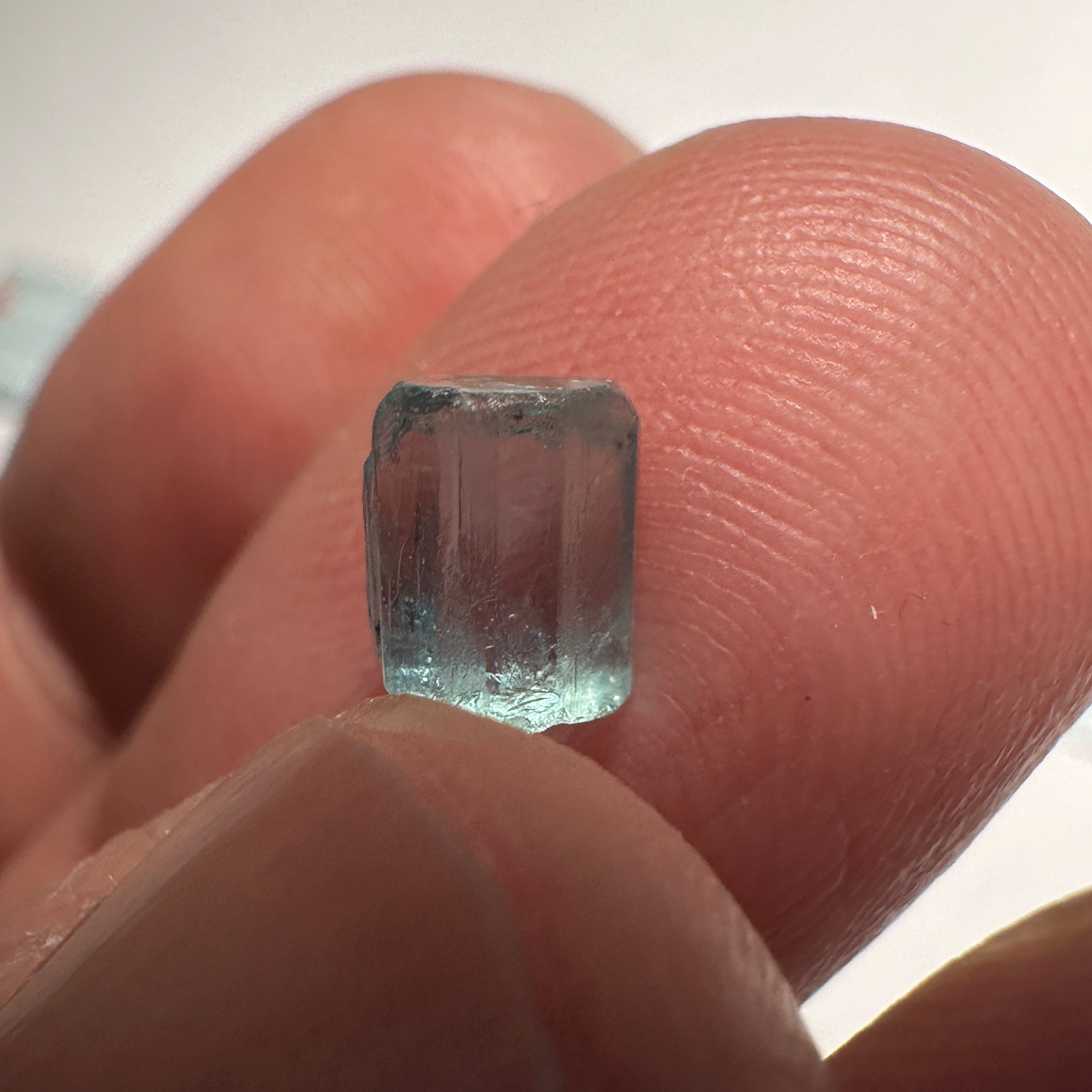 1.28ct Blue Apatite Crystal, Merelani, Tanzania, Untreated Unheated