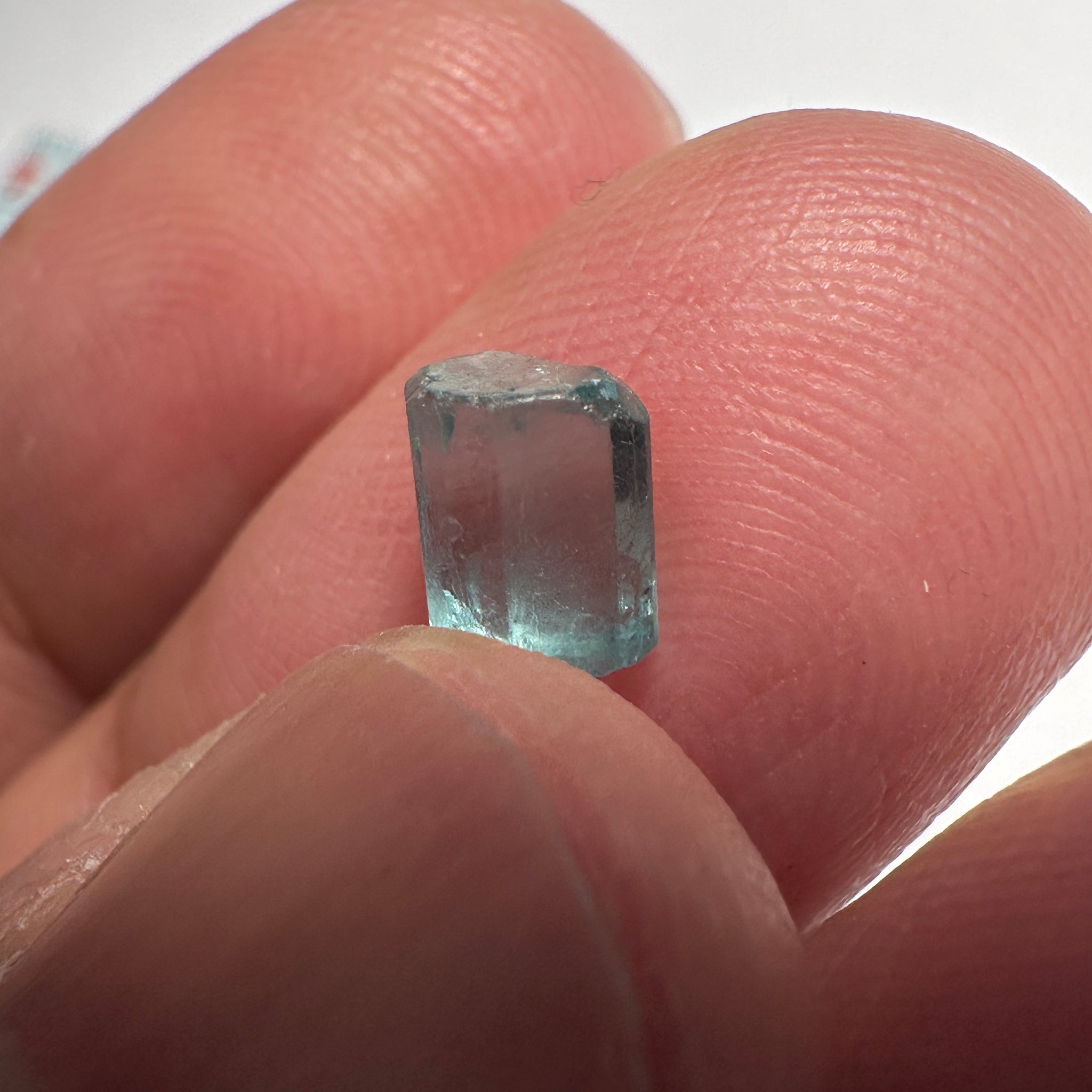 Blue Apatite Crystal, 1.28ct, Merelani, Tanzania, Untreated Unheated
