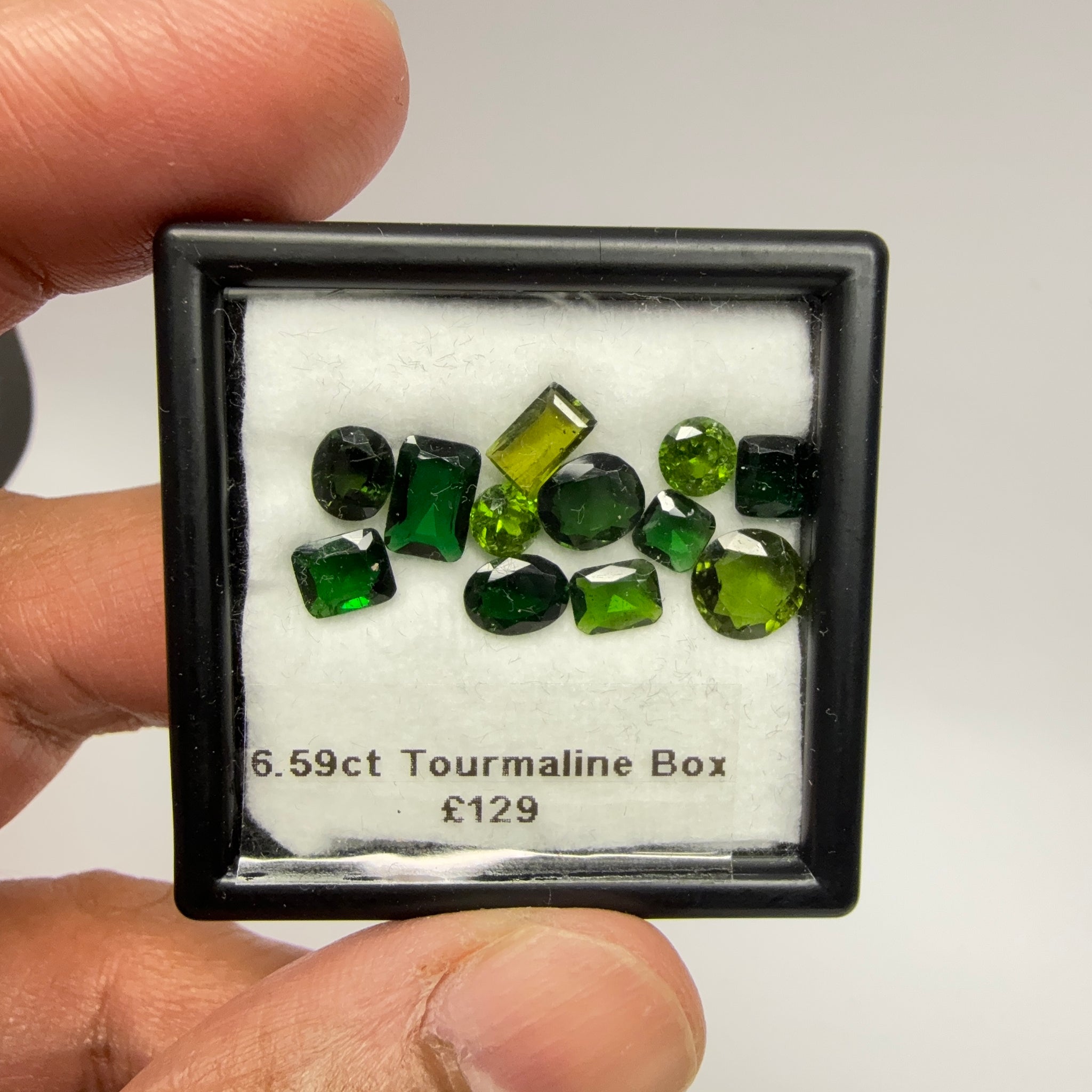 Chrome Tourmaline Box, 6.59ct, Tanzania, Untreated Unheated, native cut
