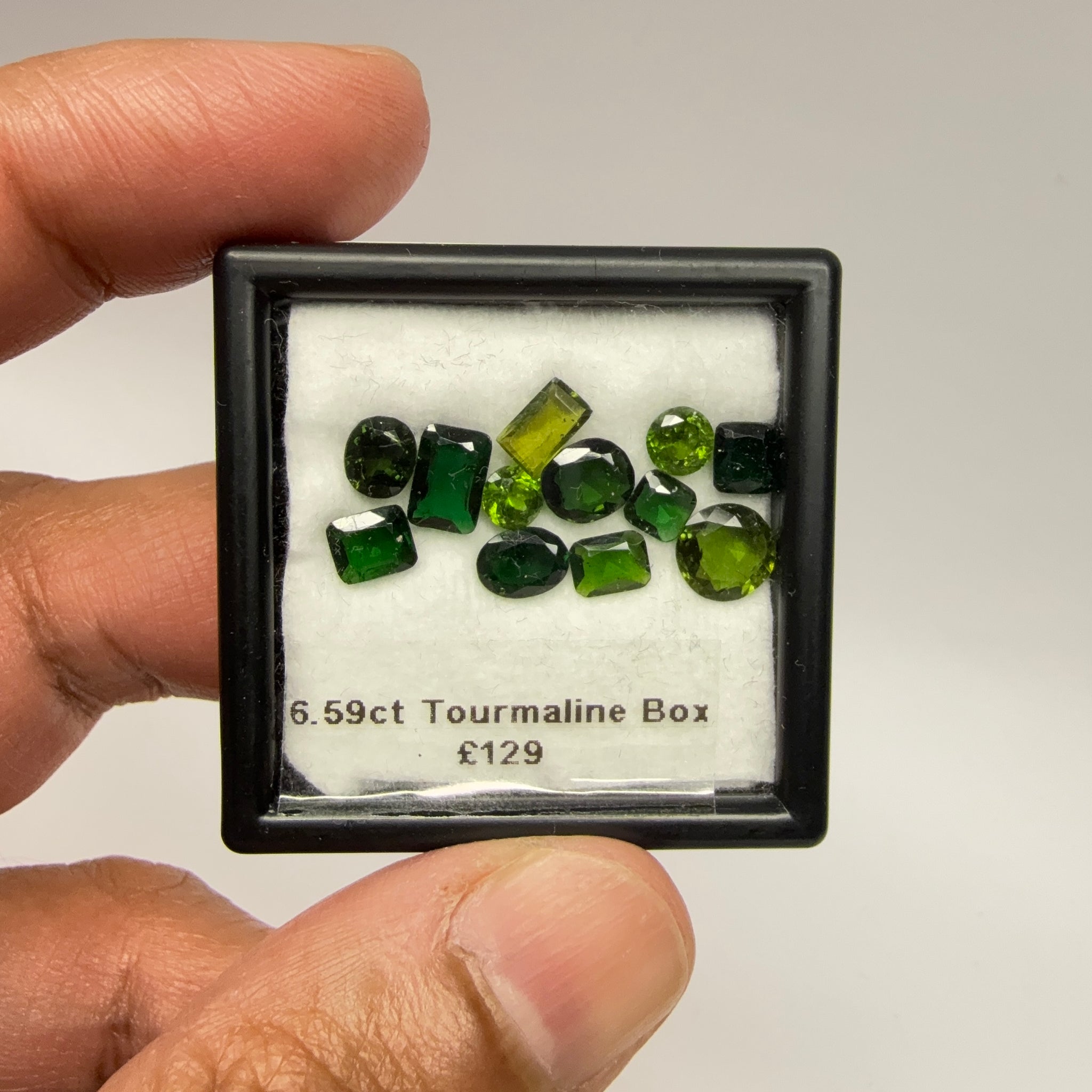 Chrome Tourmaline Box, 6.59ct, Tanzania, Untreated Unheated, native cut