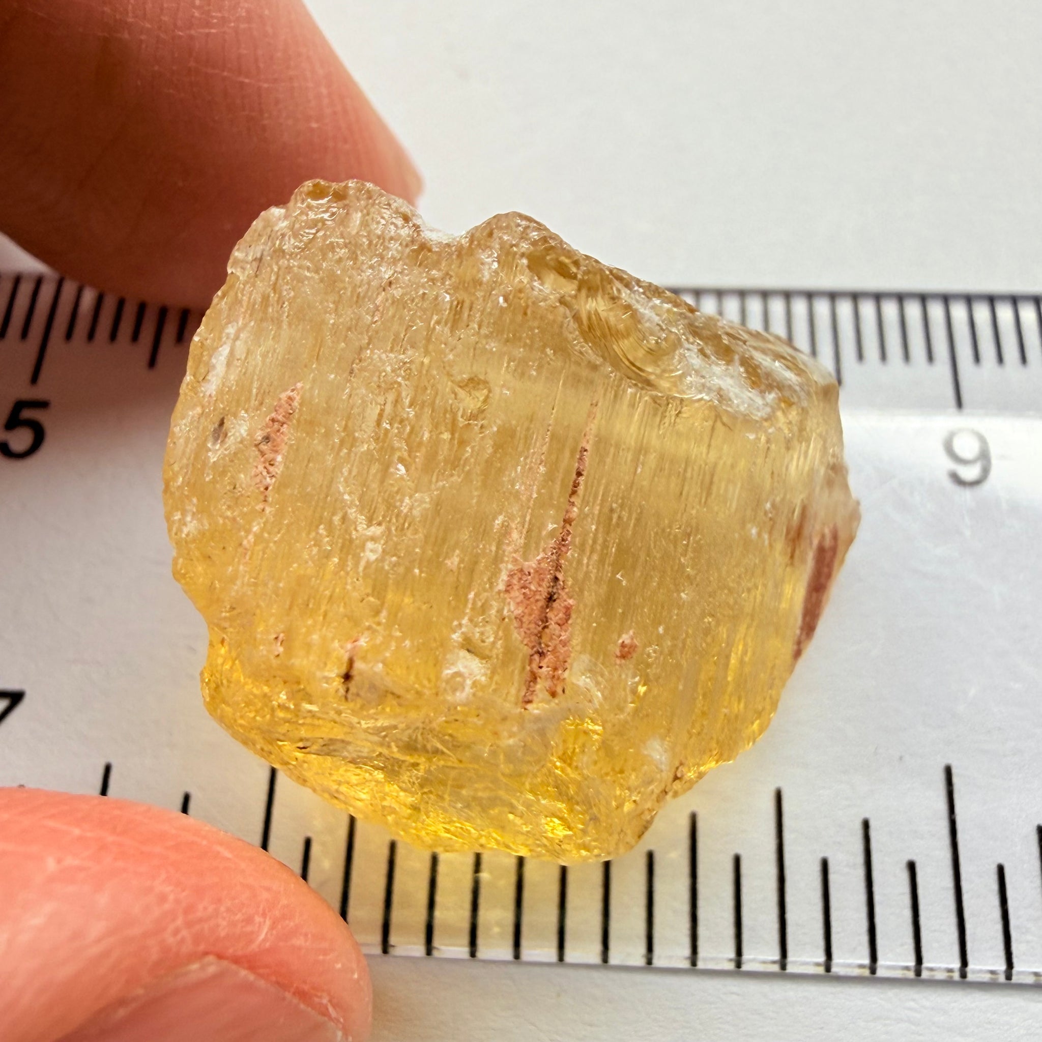 Golden Scapolite, 49.63ct, Dodoma, Tanzania, Untreated Unheated, dividing crack, slice along the crack, with one side vvs-if and the other side vs