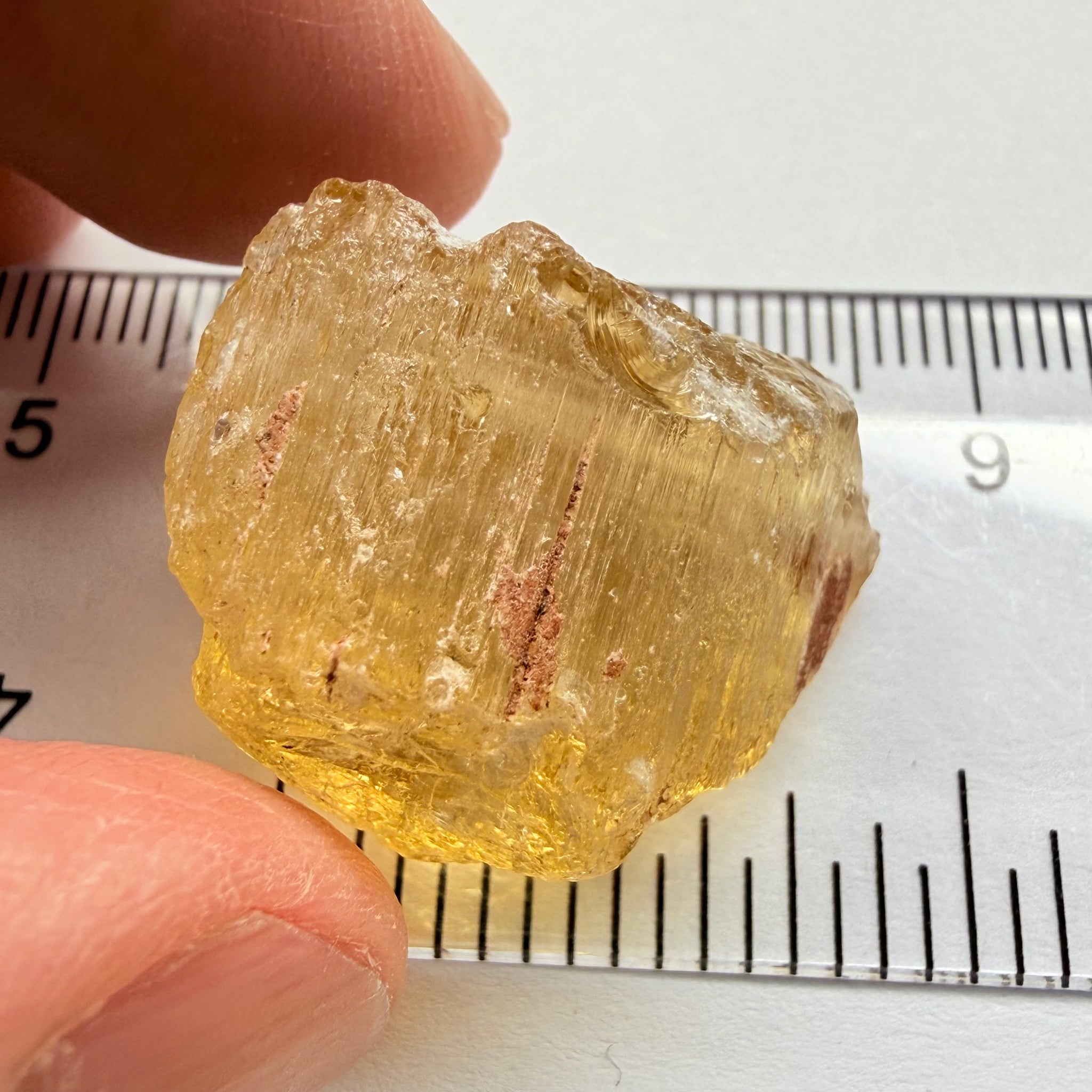 Golden Scapolite, 49.63ct, Dodoma, Tanzania, Untreated Unheated, dividing crack, slice along the crack, with one side vvs-if and the other side vs