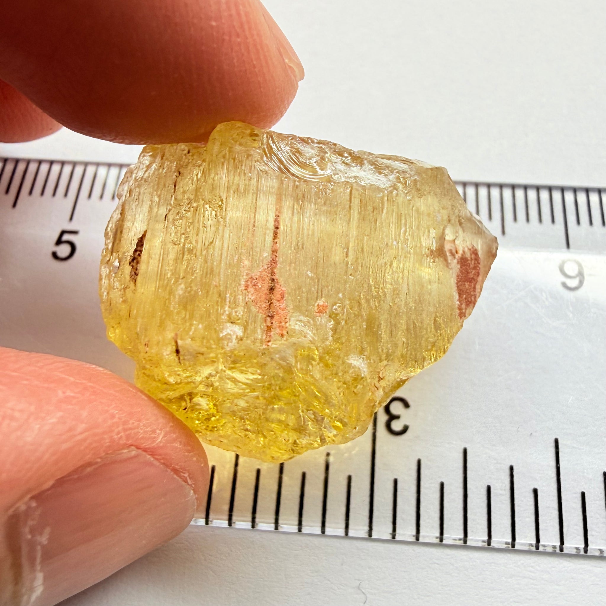 Golden Scapolite, 49.63ct, Dodoma, Tanzania, Untreated Unheated, dividing crack, slice along the crack, with one side vvs-if and the other side vs