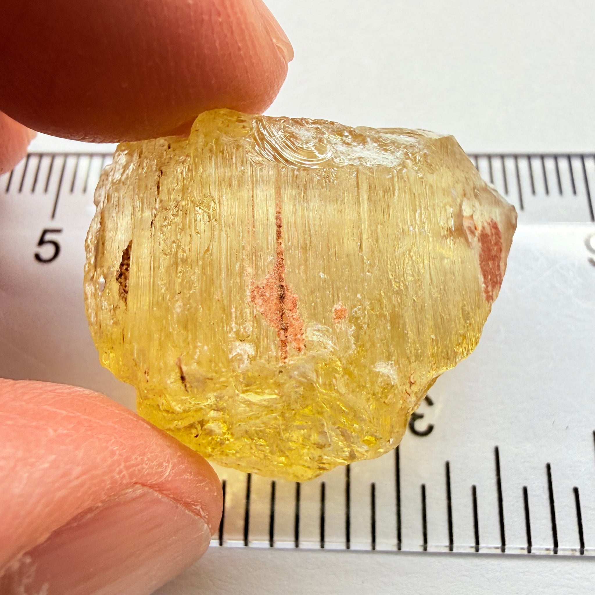Golden Scapolite, 49.63ct, Dodoma, Tanzania, Untreated Unheated, dividing crack, slice along the crack, with one side vvs-if and the other side vs
