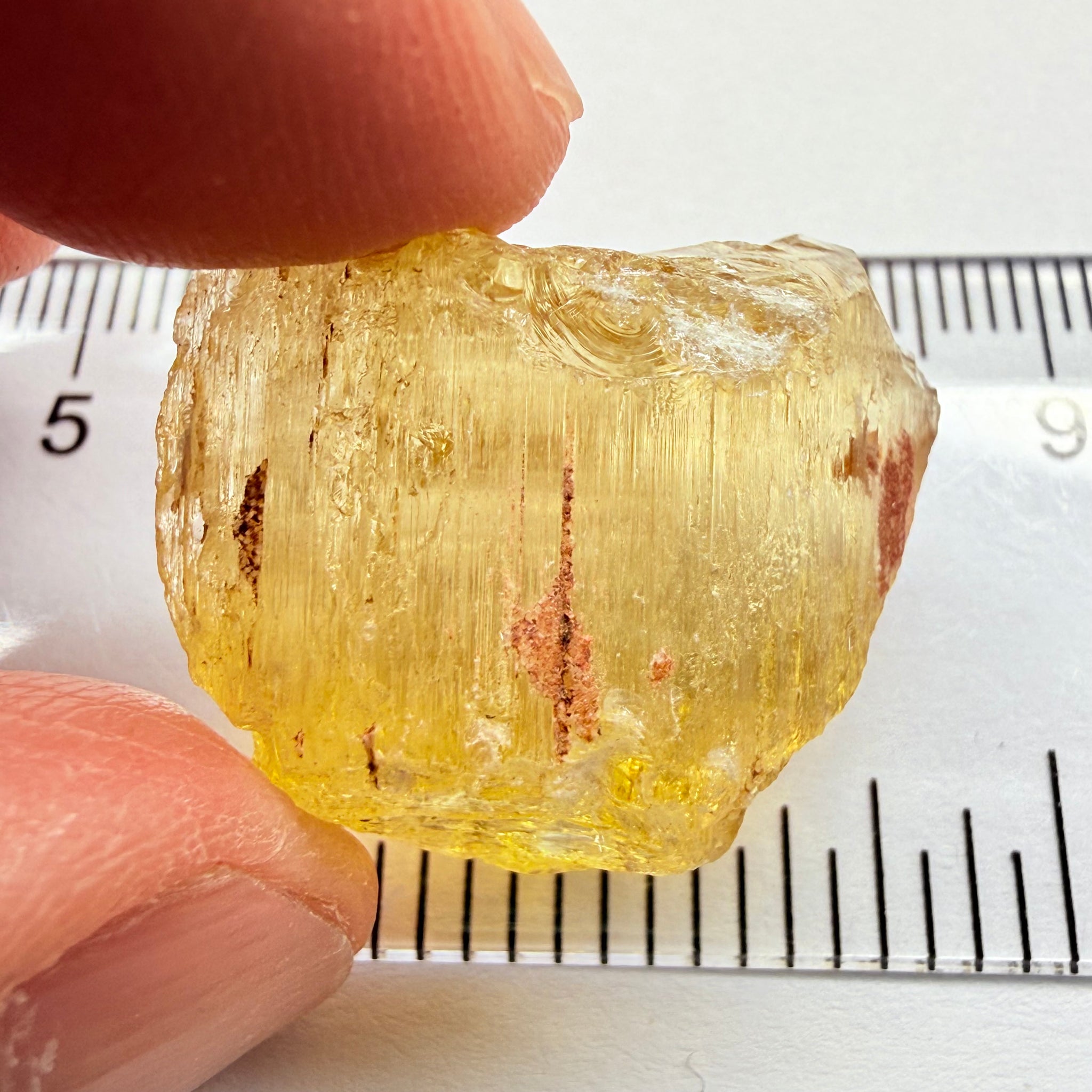 Golden Scapolite, 49.63ct, Dodoma, Tanzania, Untreated Unheated, dividing crack, slice along the crack, with one side vvs-if and the other side vs