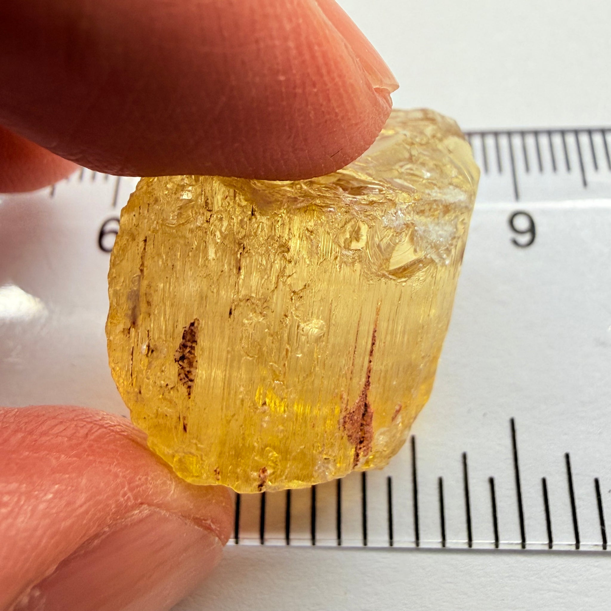 Golden Scapolite, 49.63ct, Dodoma, Tanzania, Untreated Unheated, dividing crack, slice along the crack, with one side vvs-if and the other side vs