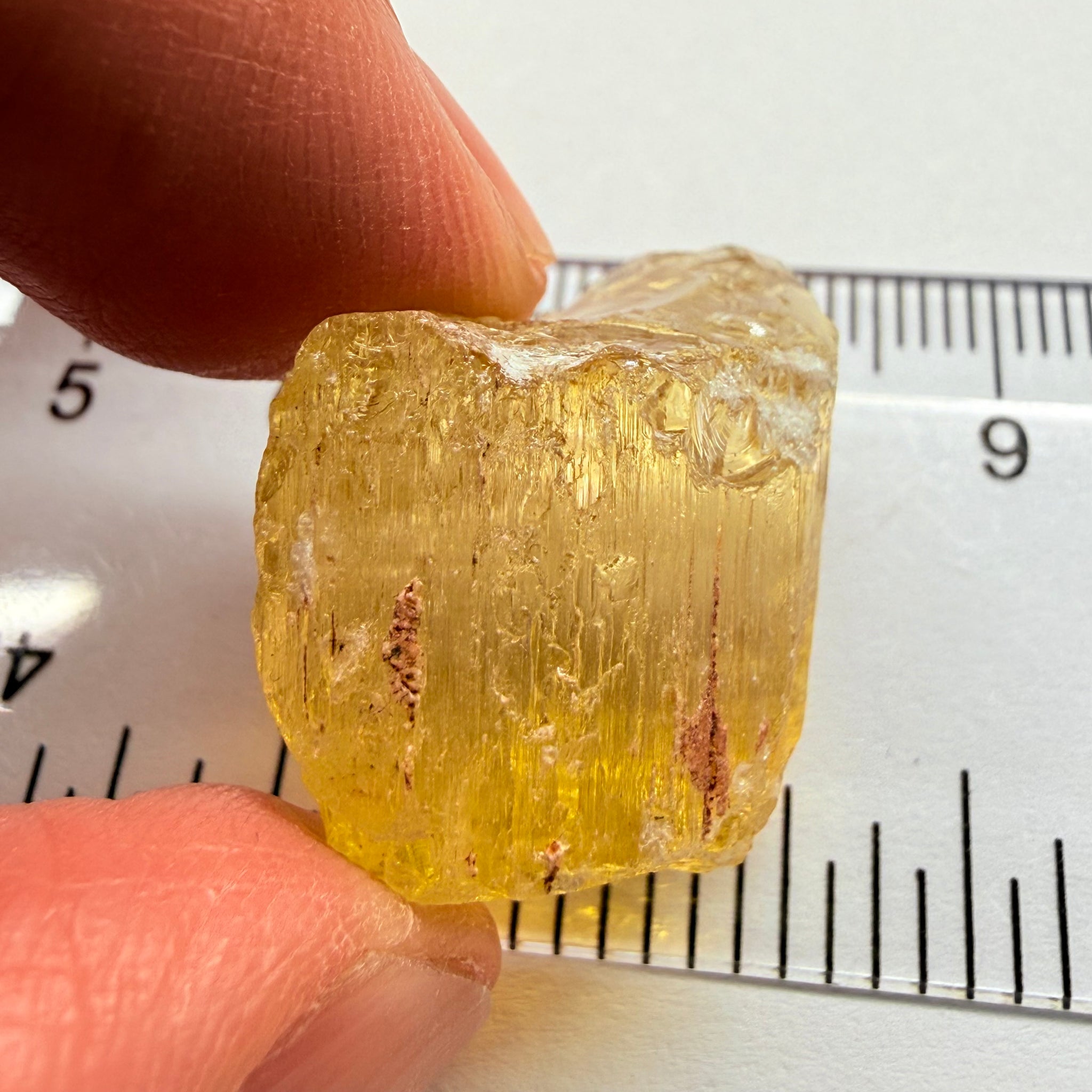 Golden Scapolite, 49.63ct, Dodoma, Tanzania, Untreated Unheated, dividing crack, slice along the crack, with one side vvs-if and the other side vs