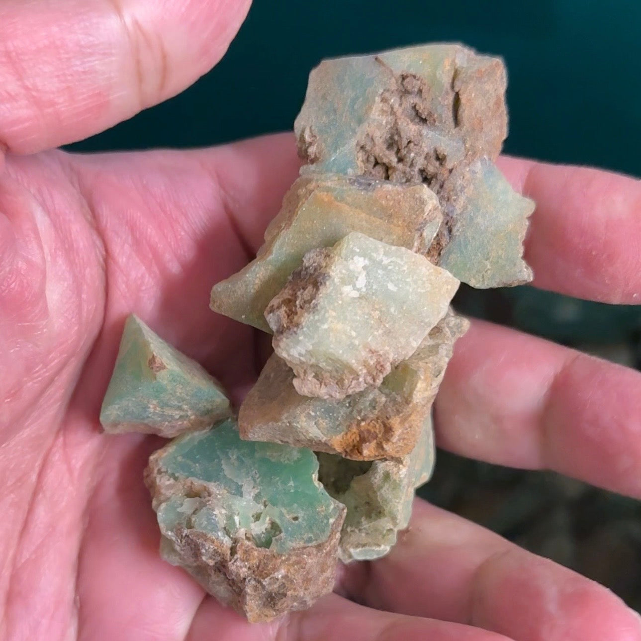 Chrysoprase from Tanzania, Untreated Unheated. Blind pour, price is per kilo