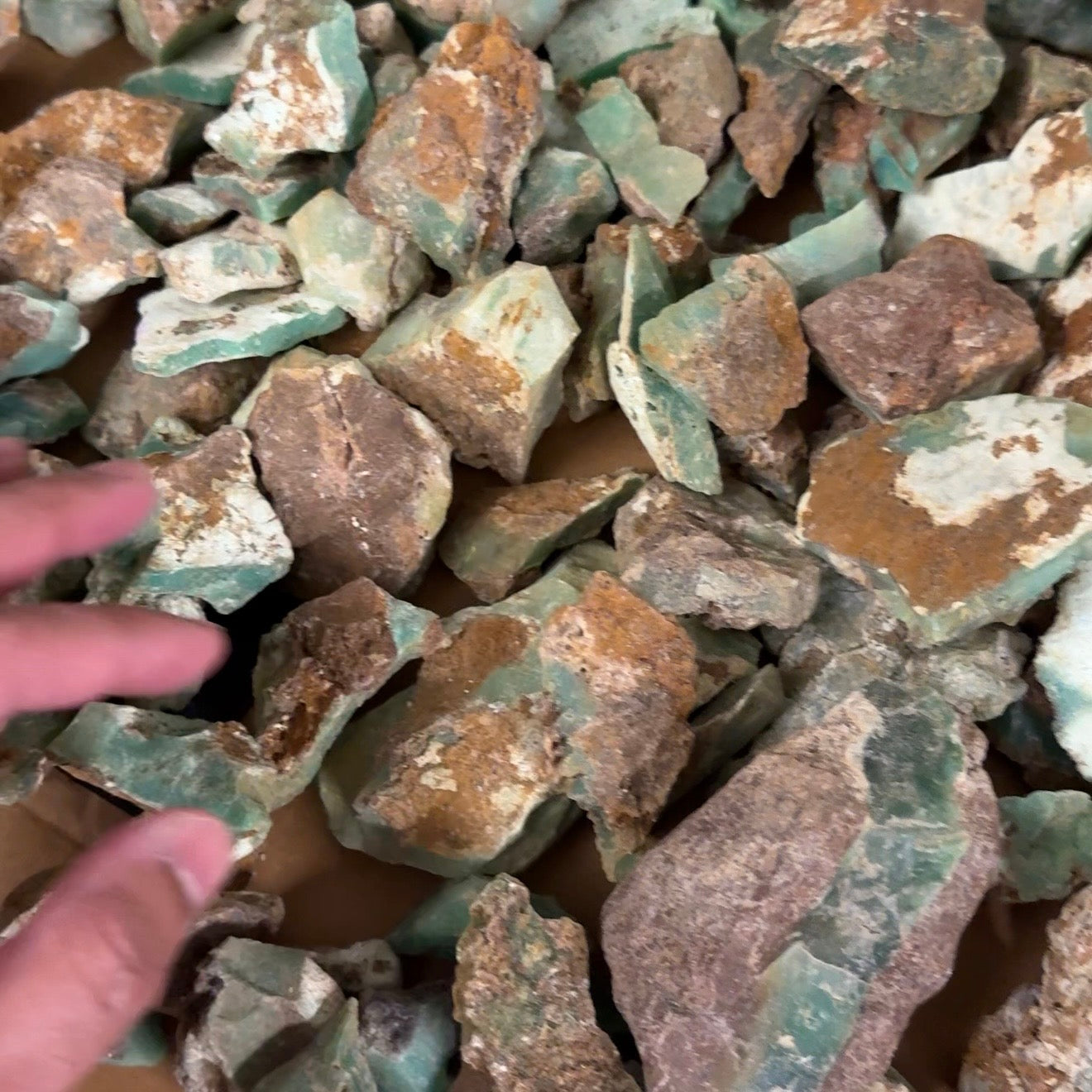 Chrysoprase from Tanzania, Untreated Unheated. Blind pour, price is per kilo