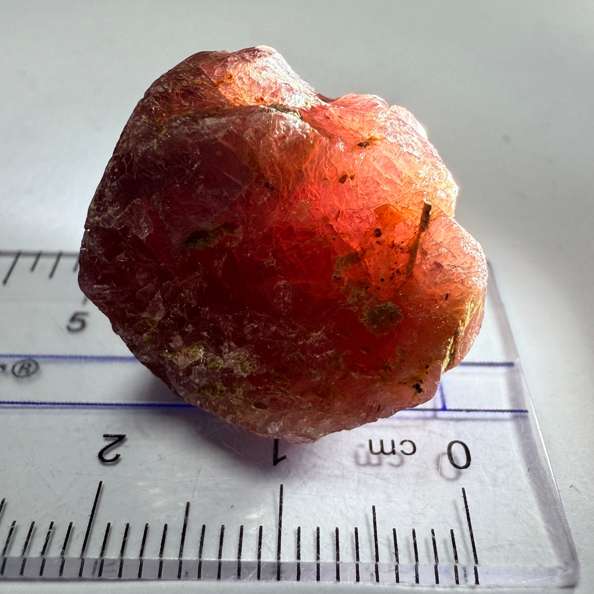 Ruby/Sapphire Crystal, Untreated Unheated, Tanzania, a dab of oil will remove the white dryness on the skin, Translucent, 63.88ct