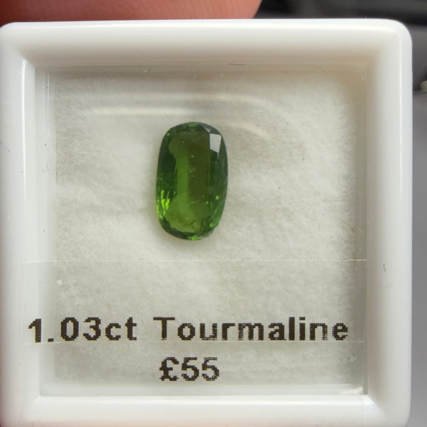 Tourmaline, 1.03ct, Tanzania, Untreated Unheated, native cut