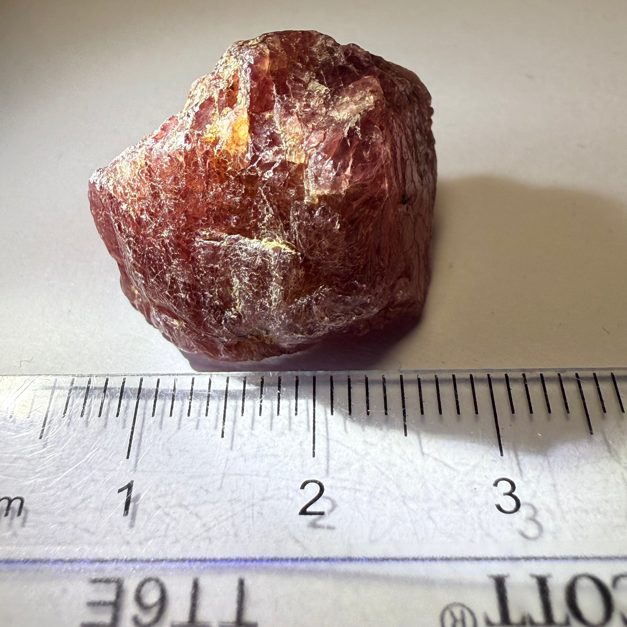 Ruby/Sapphire Crystal, Untreated Unheated, Tanzania, a dab of oil will remove the white dryness on the skin, Translucent, 63.88ct