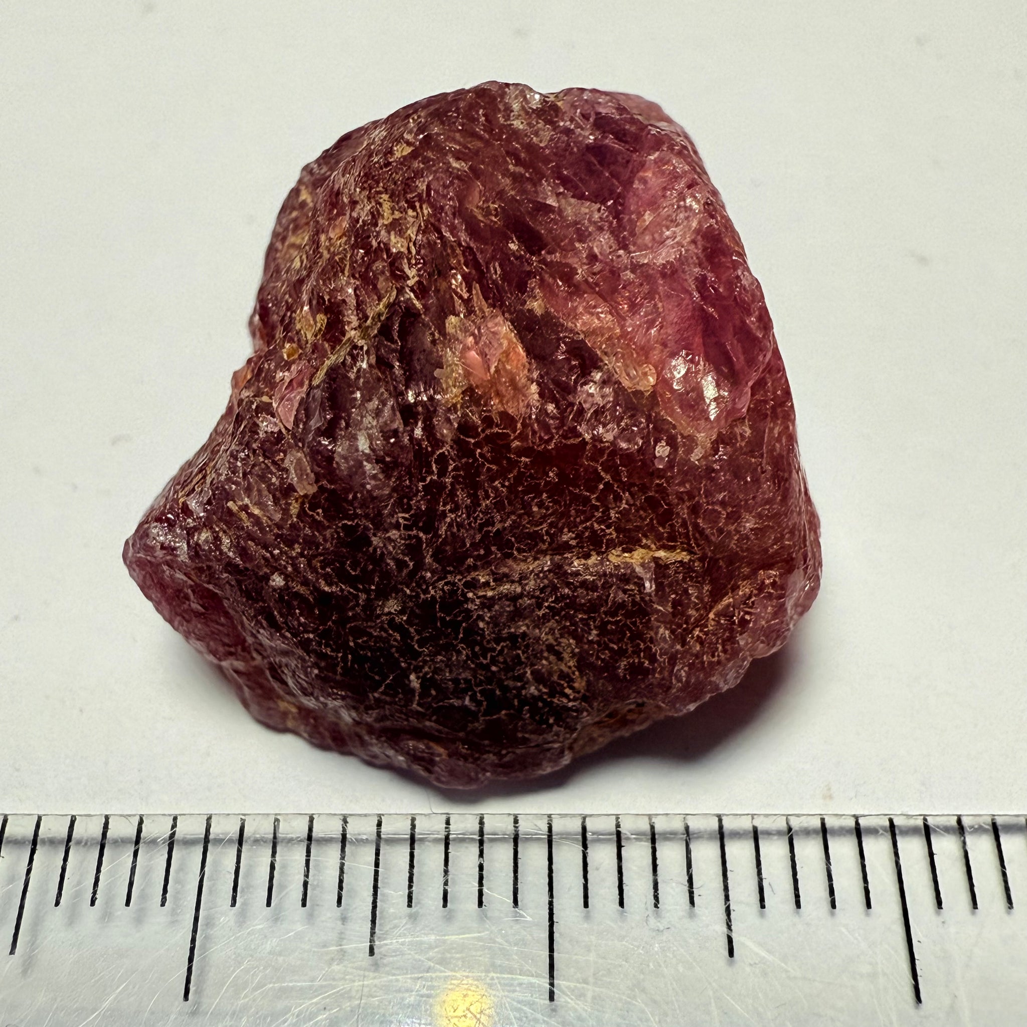 Ruby/Sapphire Crystal, Untreated Unheated, Tanzania, a dab of oil will remove the white dryness on the skin, Translucent, 63.88ct