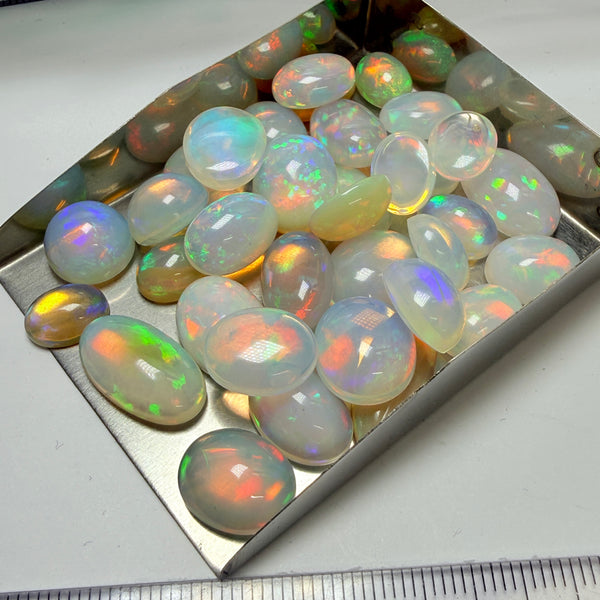 Ethiopian Opal Cabochon Lot, 102.13ct, Untreated Unheated, 1.40ct - 4.66ct