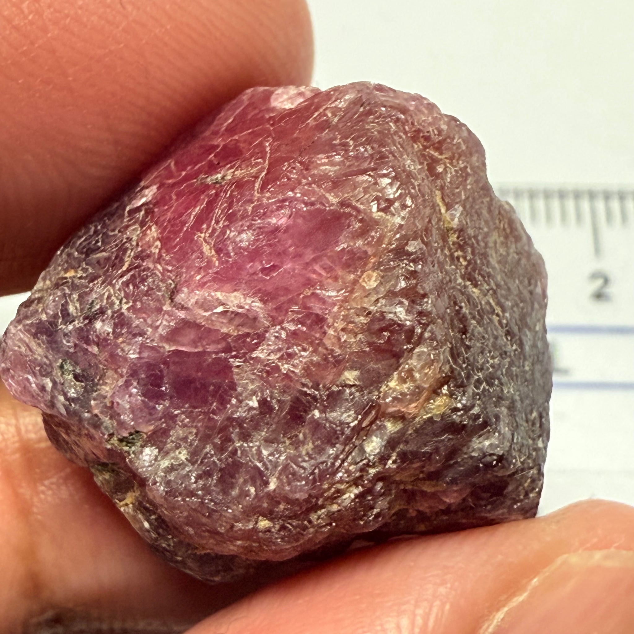 Ruby/Sapphire Crystal, Untreated Unheated, Tanzania, a dab of oil will remove the white dryness on the skin, Translucent, 63.88ct