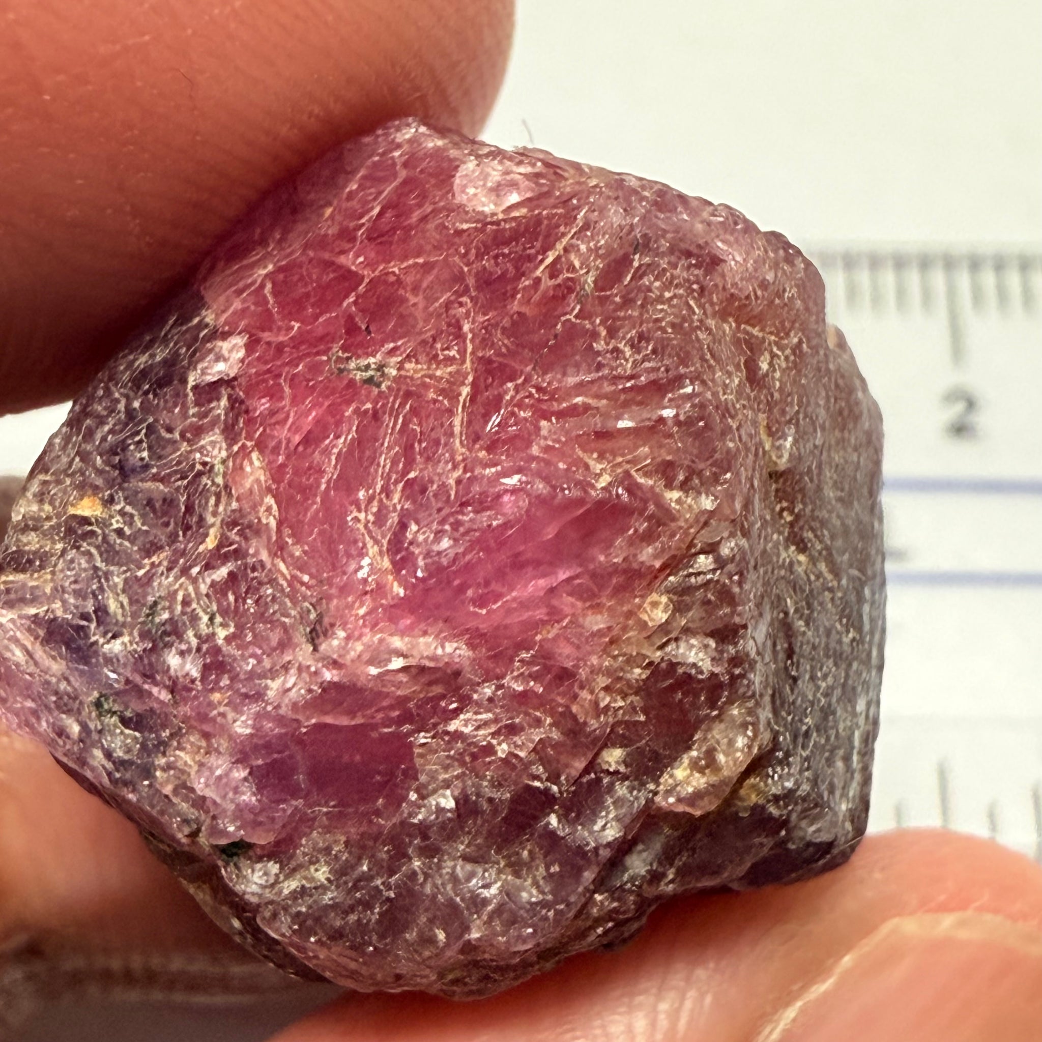 Ruby/Sapphire Crystal, Untreated Unheated, Tanzania, a dab of oil will remove the white dryness on the skin, Translucent, 63.88ct