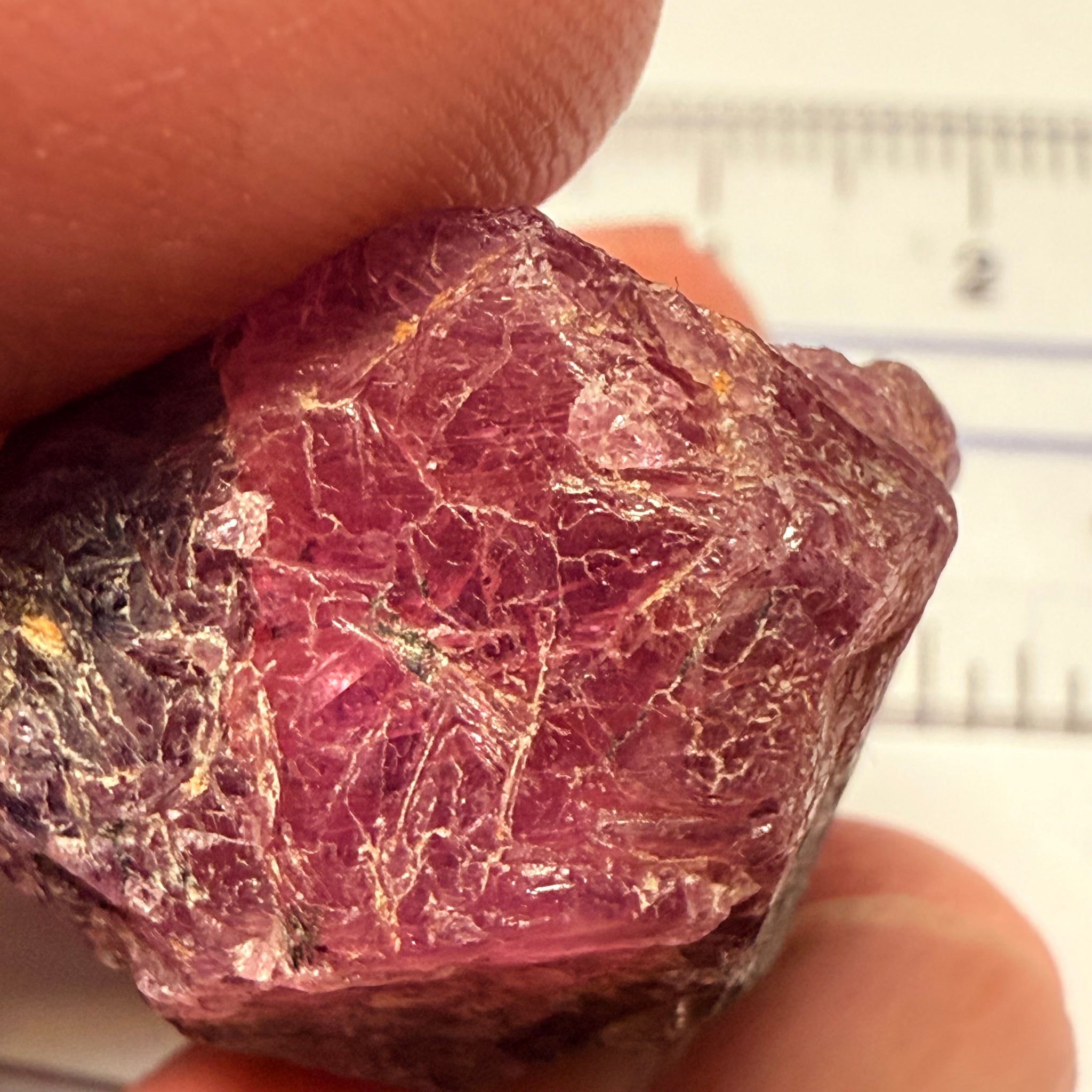 Ruby/Sapphire Crystal, Untreated Unheated, Tanzania, a dab of oil will remove the white dryness on the skin, Translucent, 63.88ct