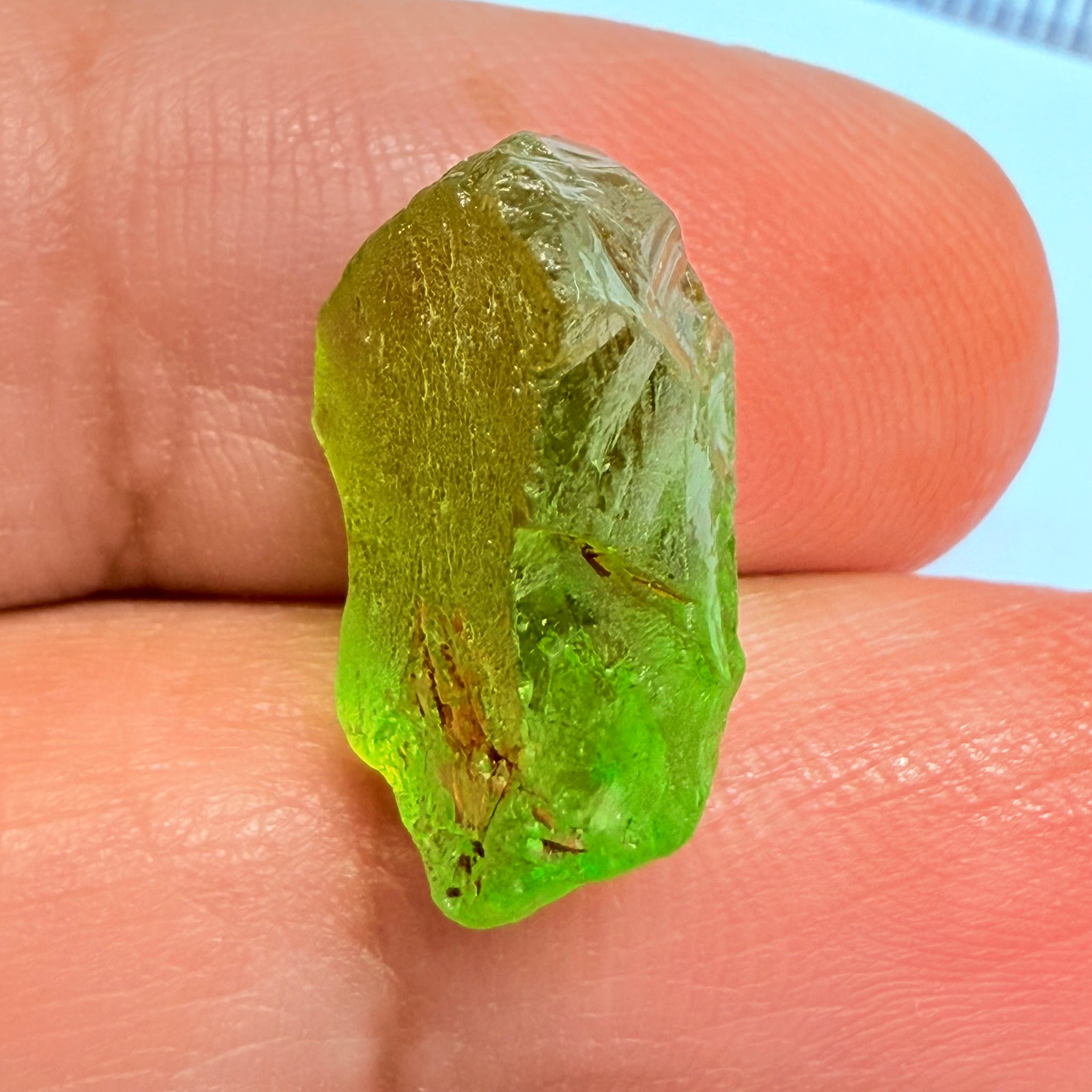 GoGo Peridot, 10.00ct, Tanzania, Untreated Unheated, mined by the WaGoGo tribe, vvs