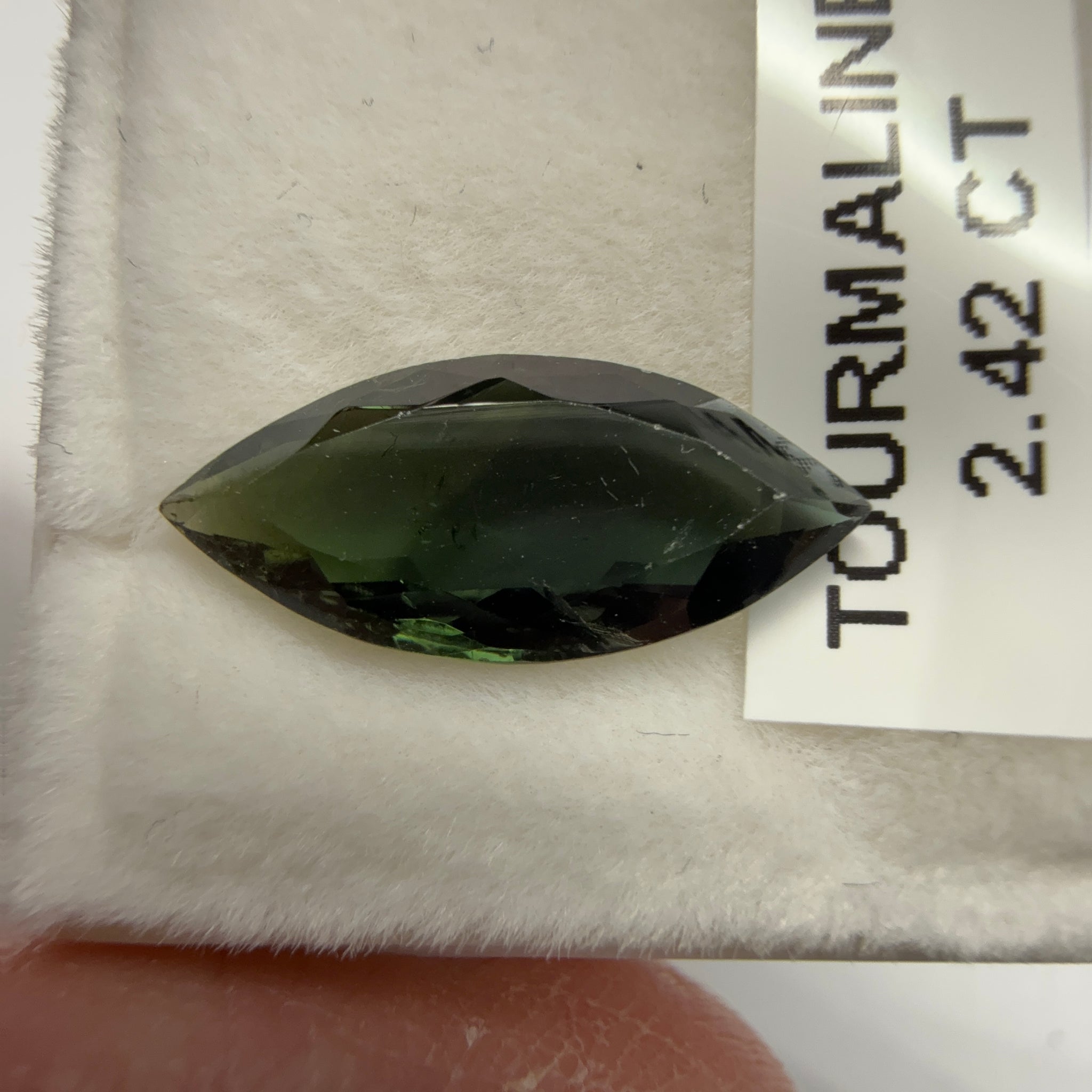 Tourmaline, 2.42ct, Tanzania, Untreated Unheated, native cut, slight scratches