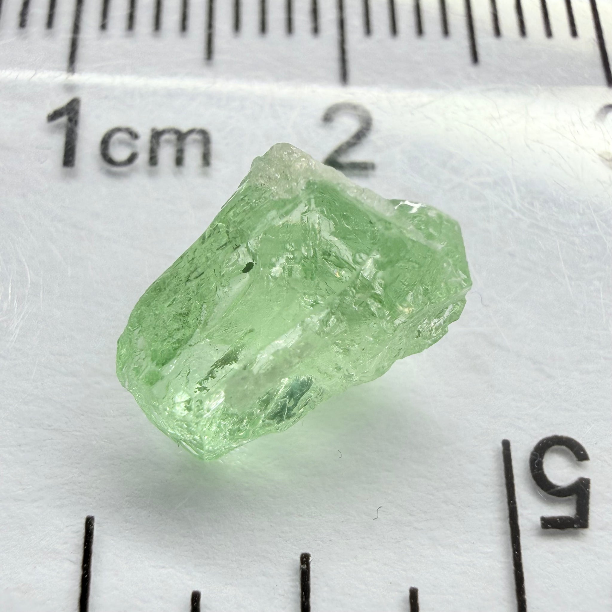 Merelani Mint Garnet, 2.69ct, Tanzania, Untreated Unheated, vvs, slight gunk at one end to remove, flat shape