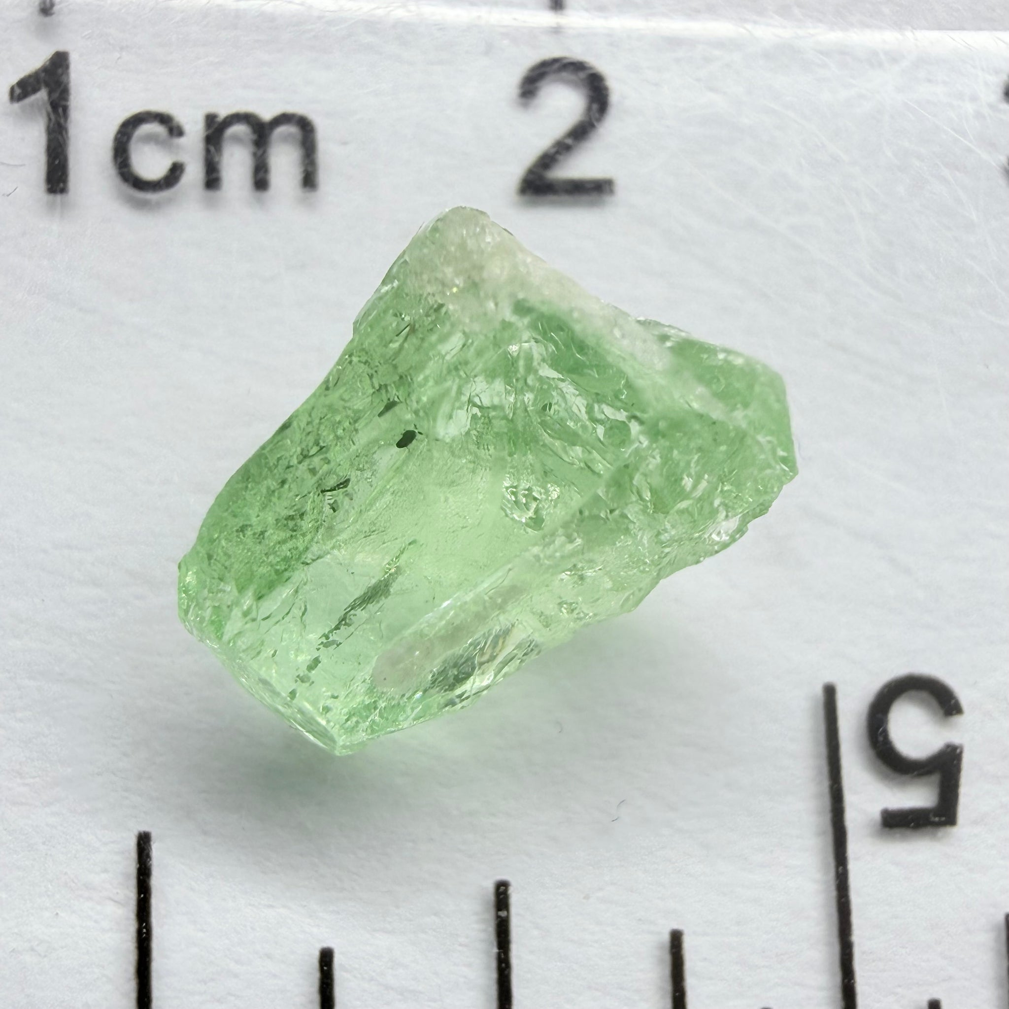 Merelani Mint Garnet, 2.69ct, Tanzania, Untreated Unheated, vvs, slight gunk at one end to remove, flat shape