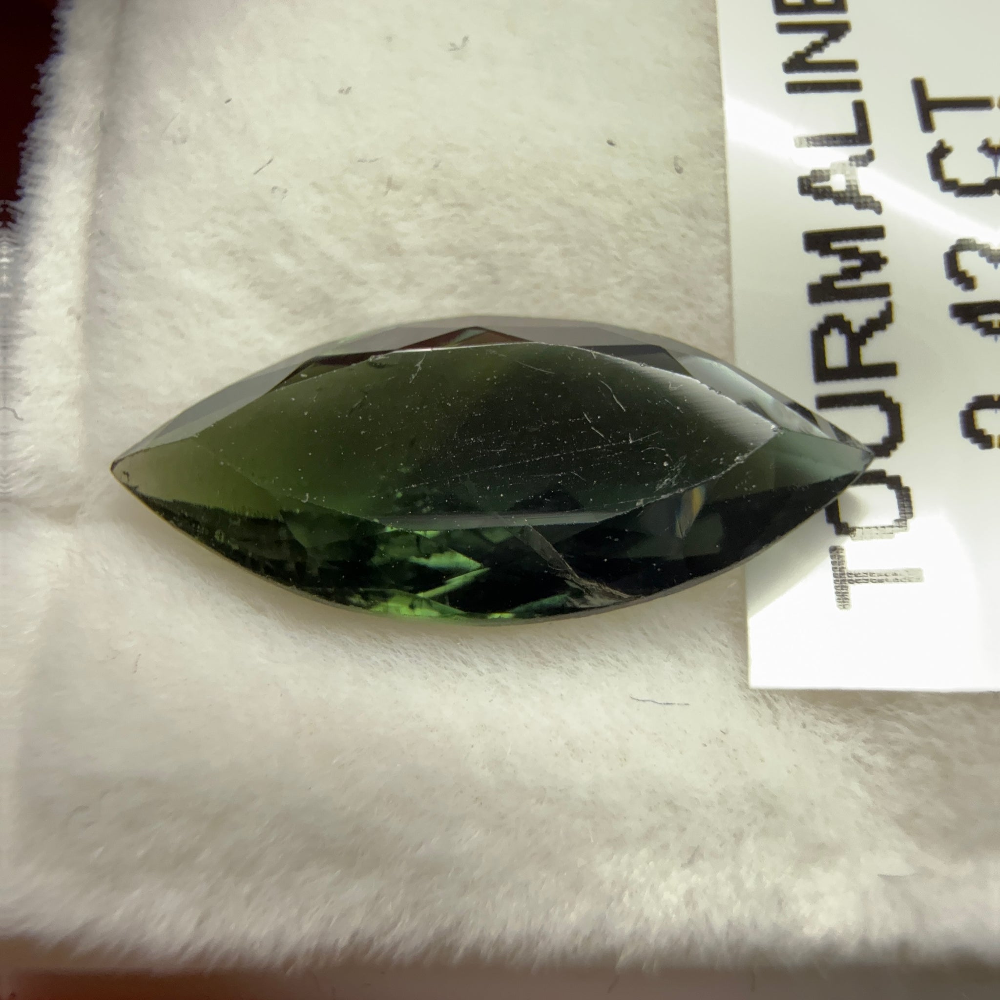 Tourmaline, 2.42ct, Tanzania, Untreated Unheated, native cut, slight scratches