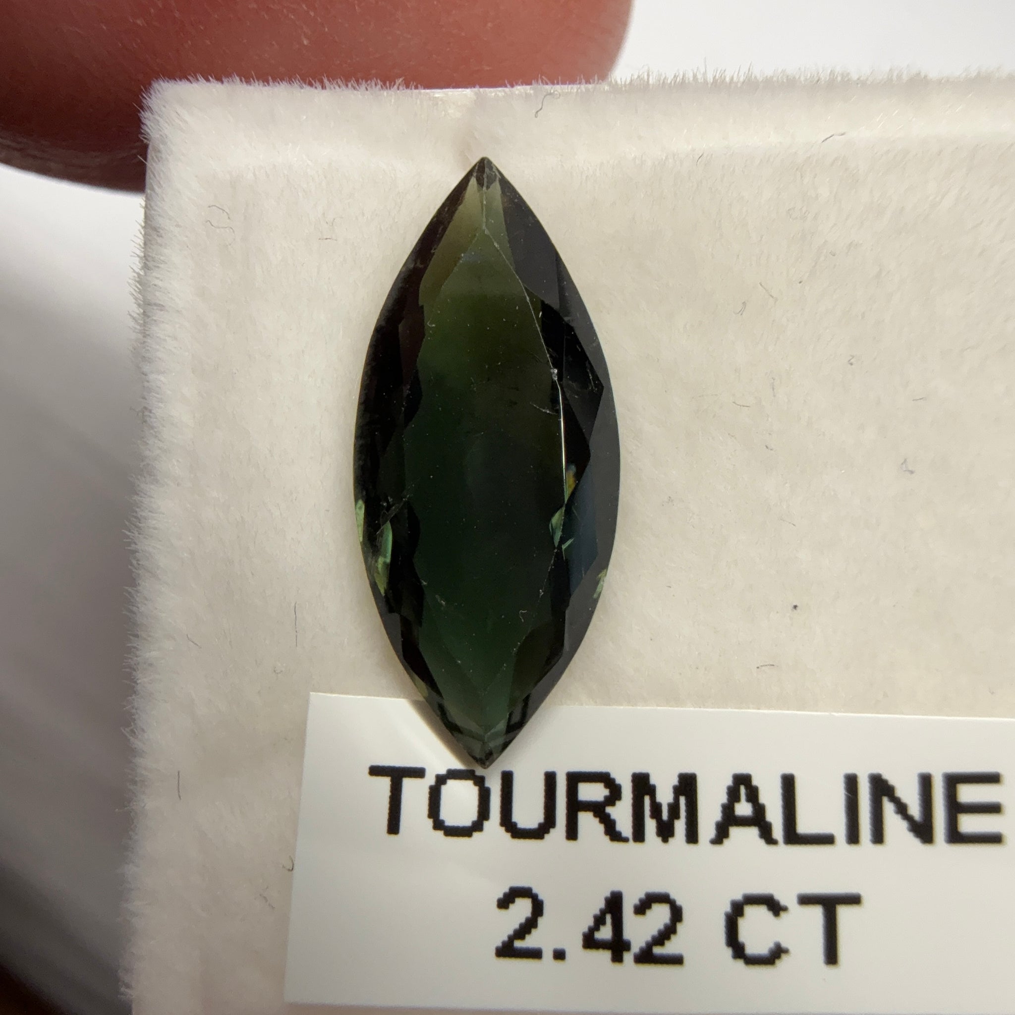 Tourmaline, 2.42ct, Tanzania, Untreated Unheated, native cut, slight scratches