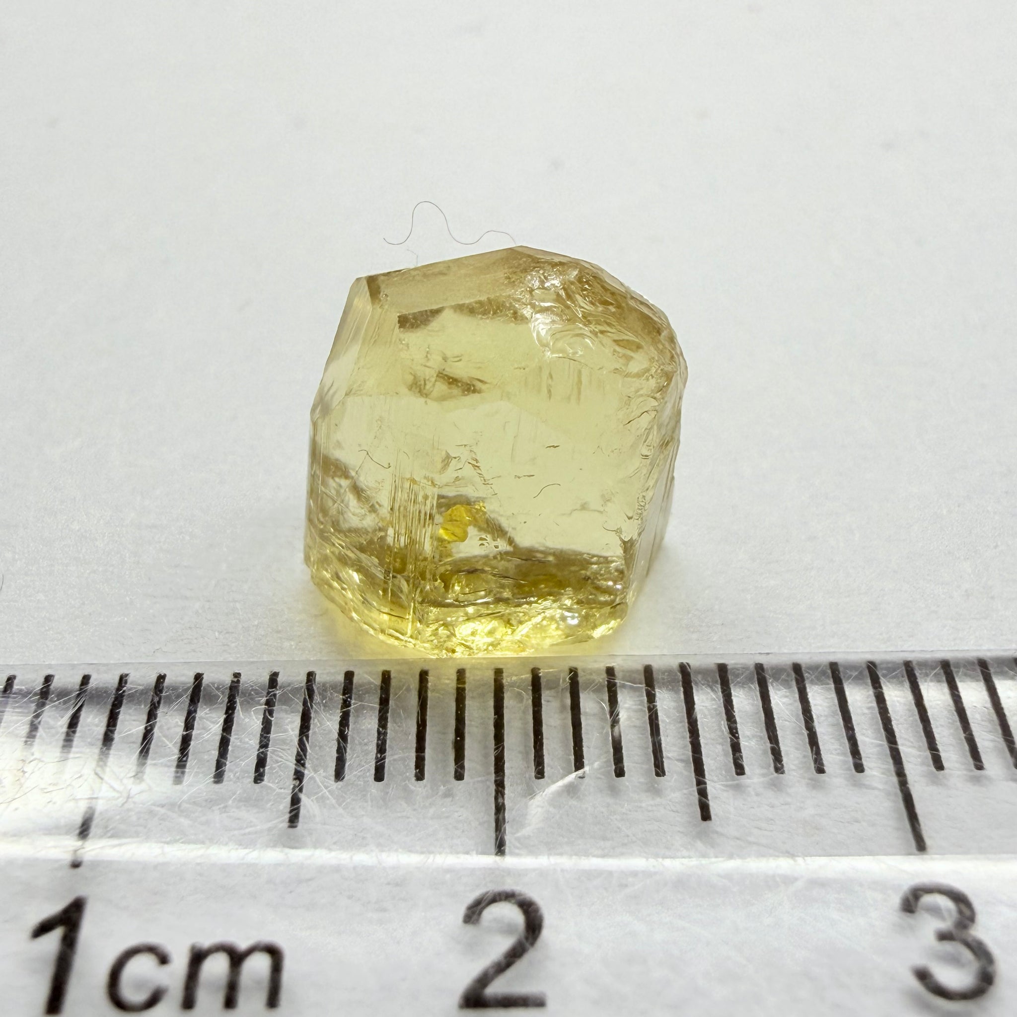 Yellow Tourmaline Crystal, 8.66ct, Tanzania, Untreated Unheated. vvs-if