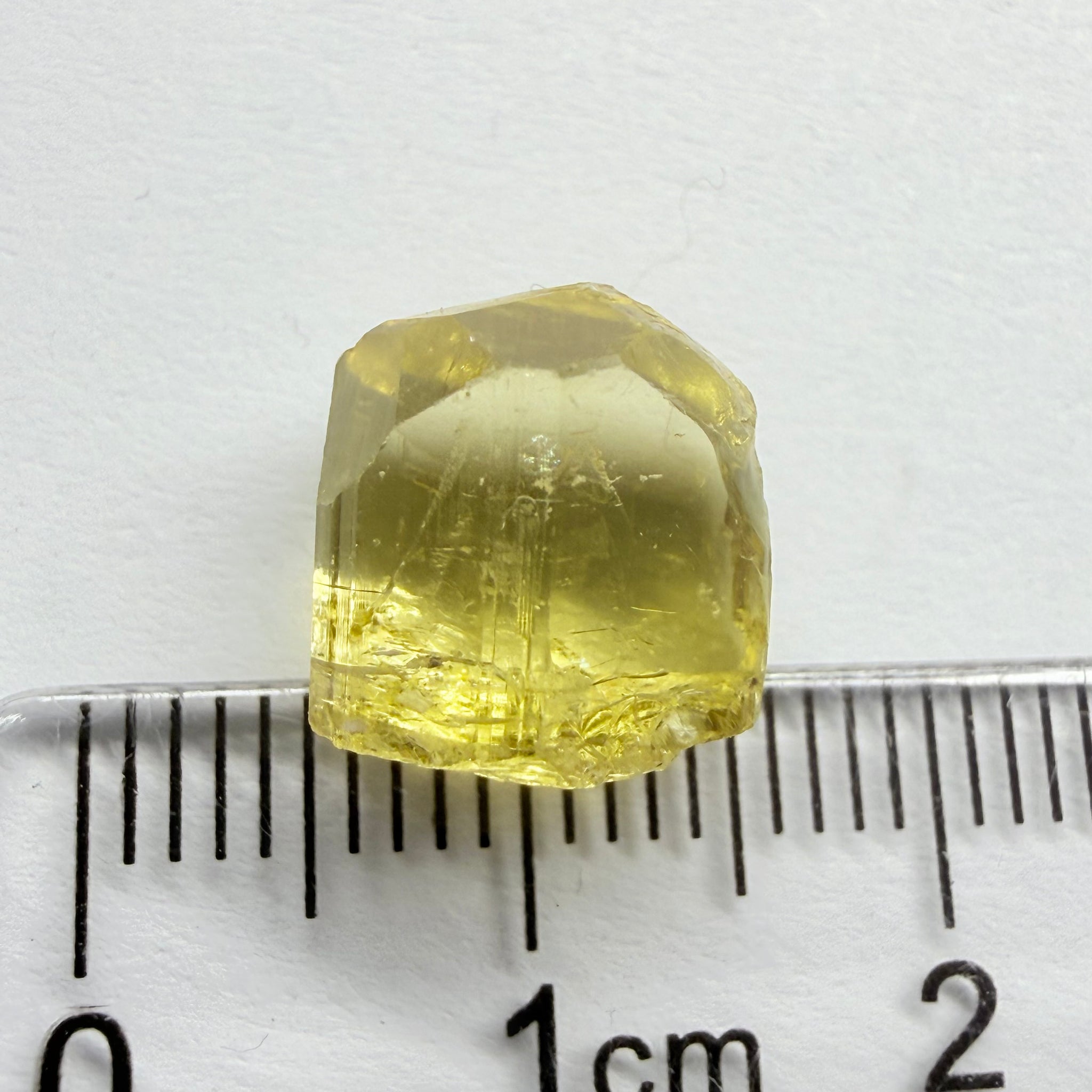 Yellow Tourmaline Crystal, 8.66ct, Tanzania, Untreated Unheated. vvs-if