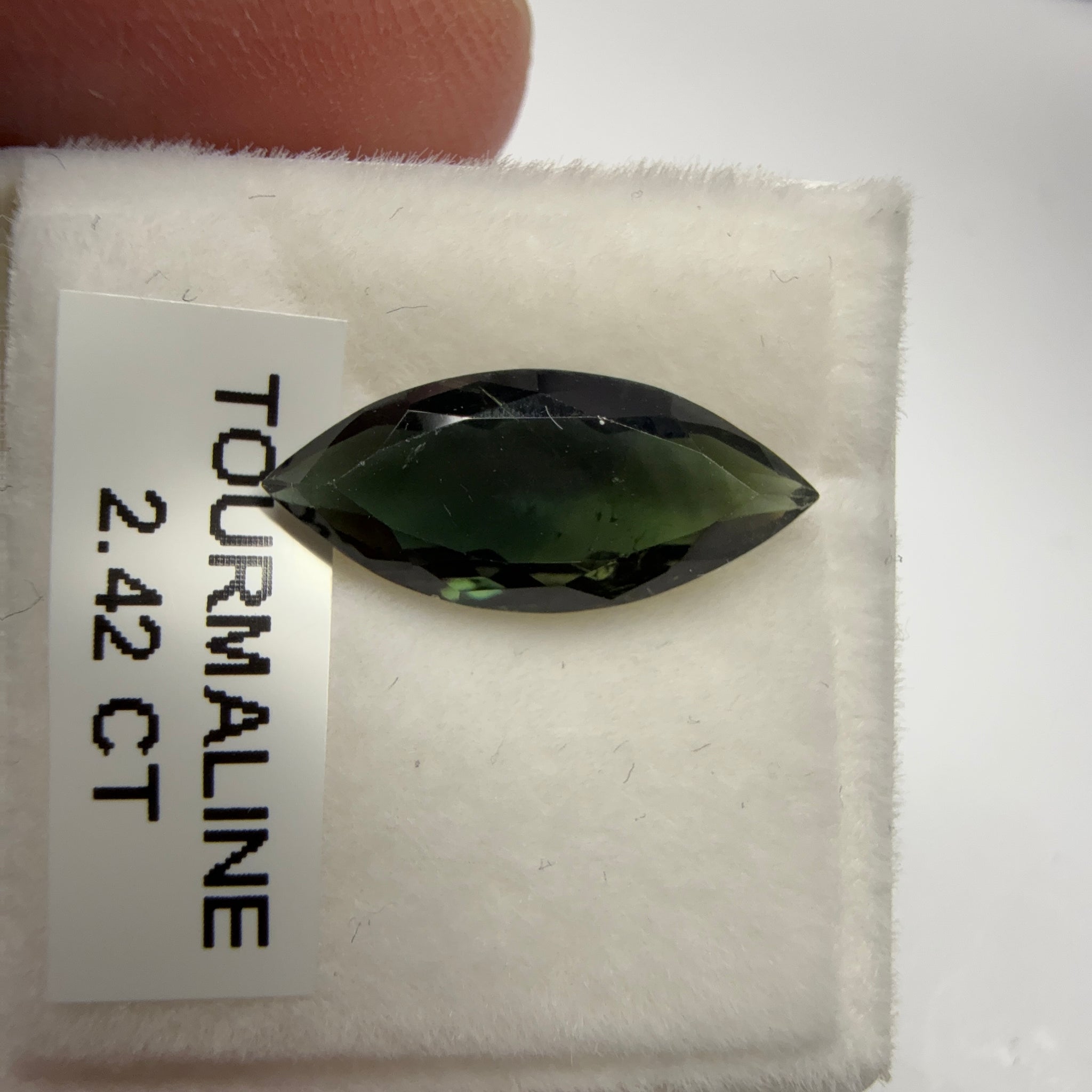 Tourmaline, 2.42ct, Tanzania, Untreated Unheated, native cut, slight scratches