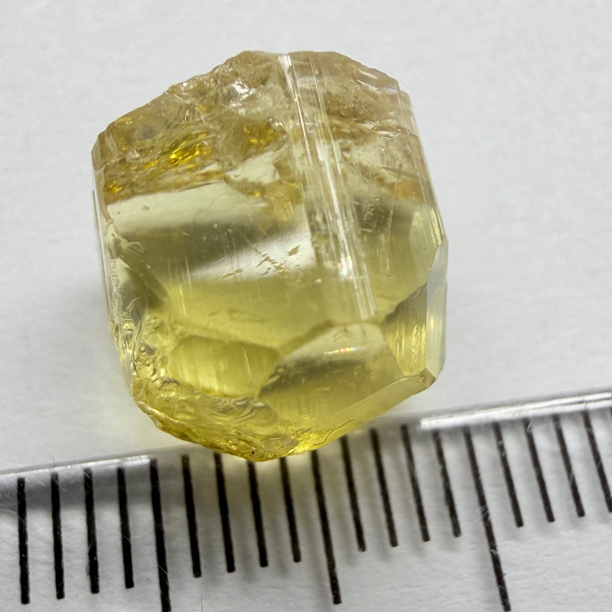 Yellow Tourmaline Crystal, 8.66ct, Tanzania, Untreated Unheated. vvs-if