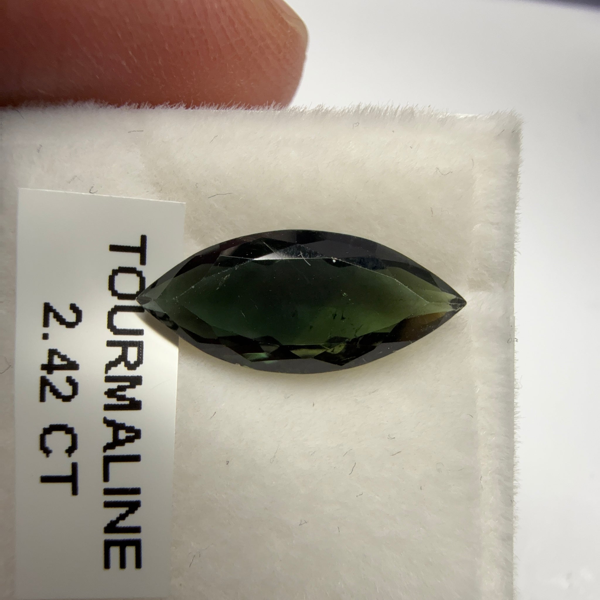 Tourmaline, 2.42ct, Tanzania, Untreated Unheated, native cut, slight scratches