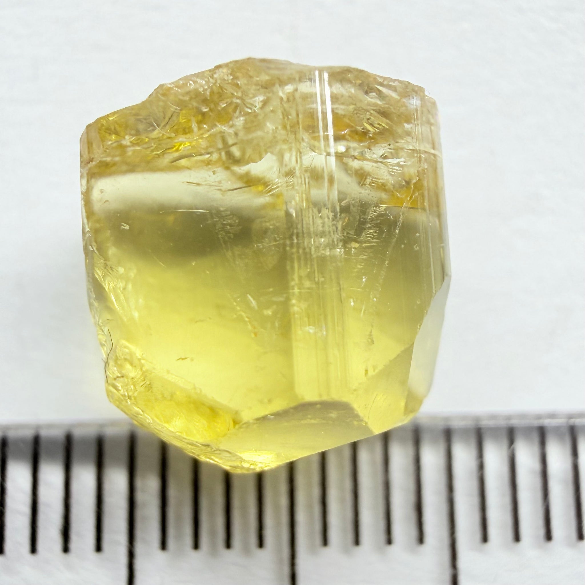 Yellow Tourmaline Crystal, 8.66ct, Tanzania, Untreated Unheated. vvs-if