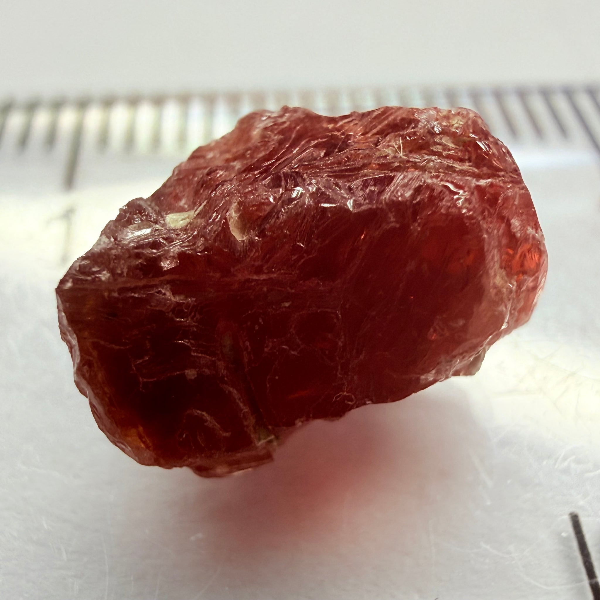 Umba Sapphire, 6.96ct, Umba, Tanzania, Untreated Unheated, surface gunk that will need to be removed on preform, inside its cloudy with no inclusions once the stuff on the skin is removed, see pics and backlit