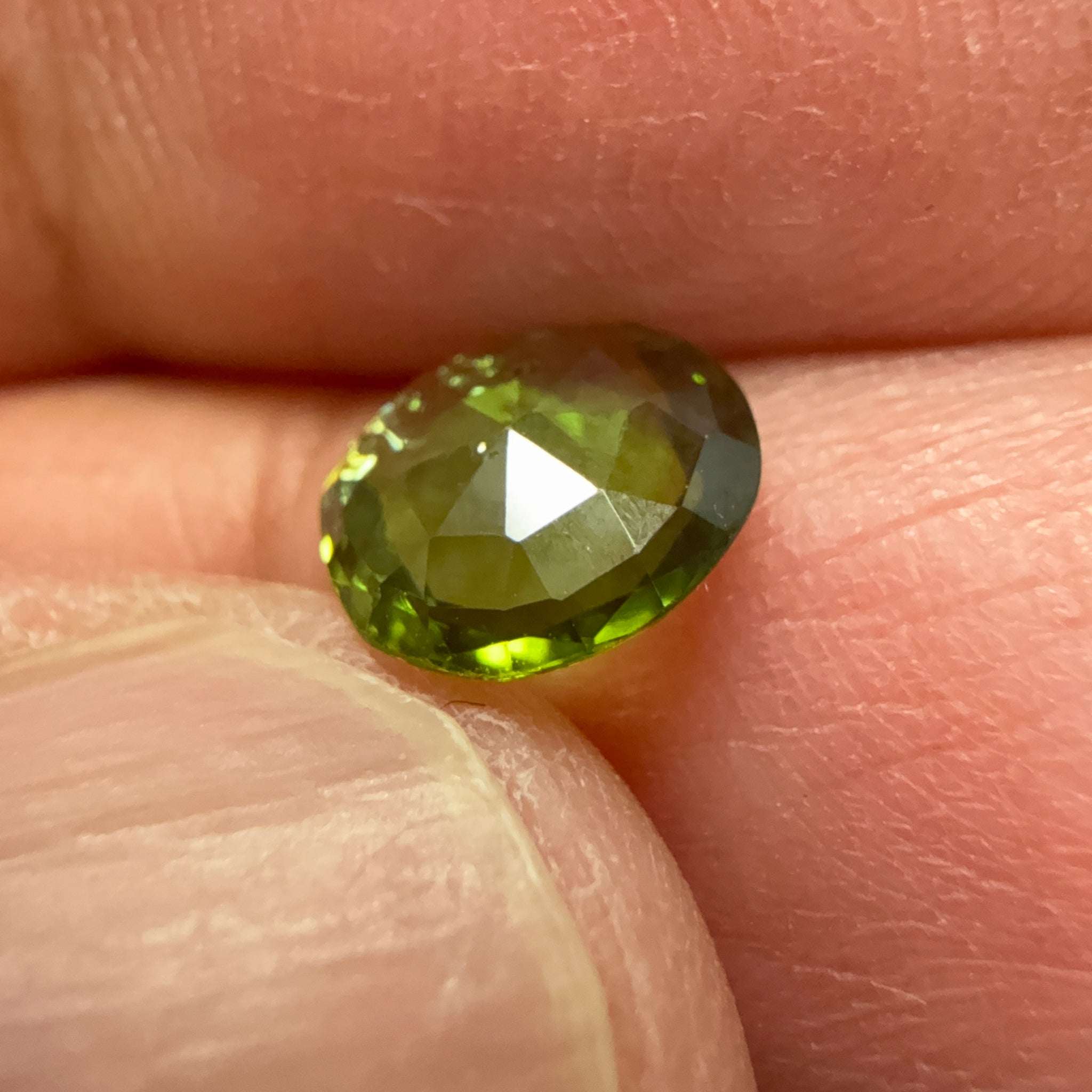 Tourmaline, 0.83ct, Tanzania, Untreated Unheated, native cut, very flat see pictures, can be used either side