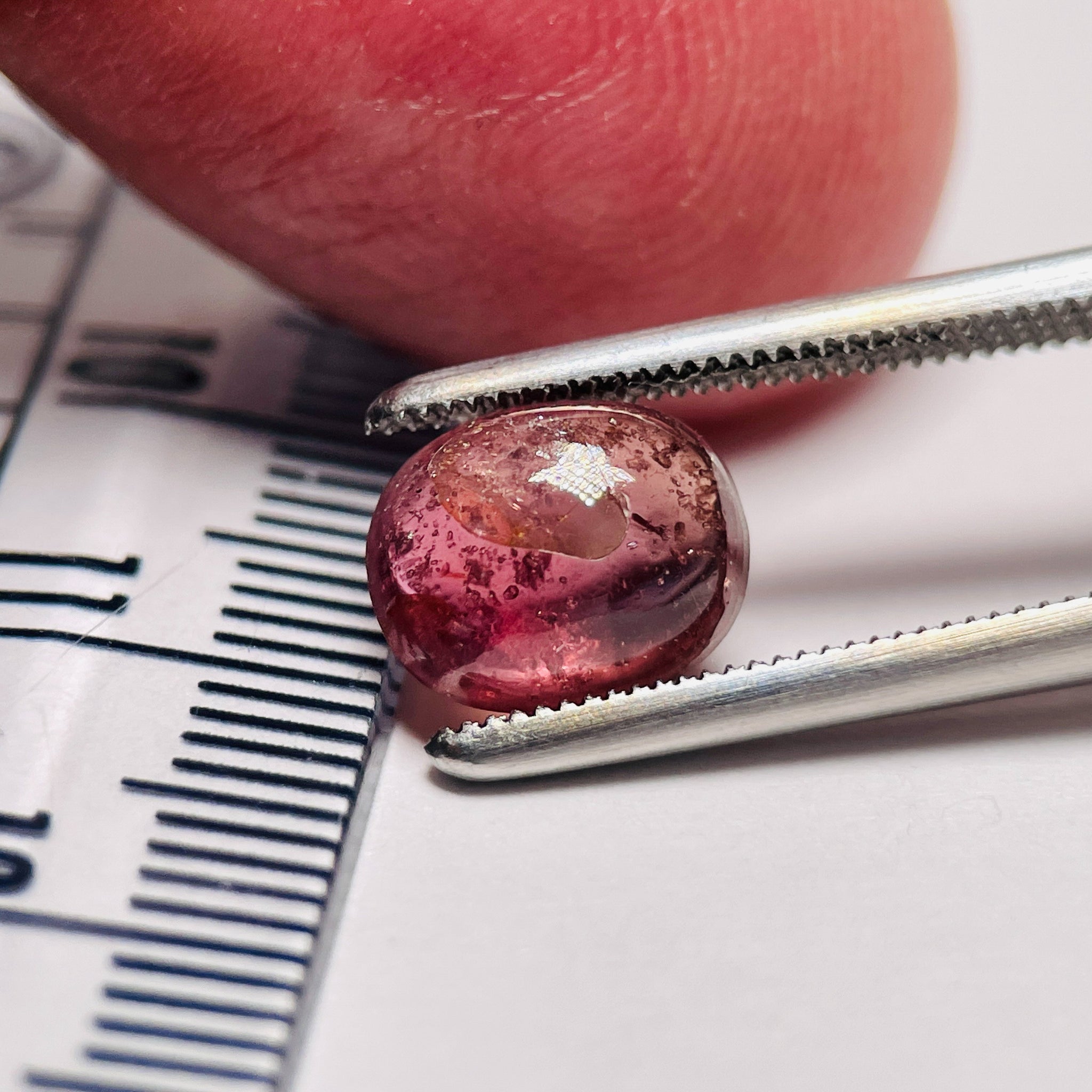 2.66Ct Sapphire Cabochon Umba Valley Tanzania. Untreated Unheated. Has An Indentation On The Surface