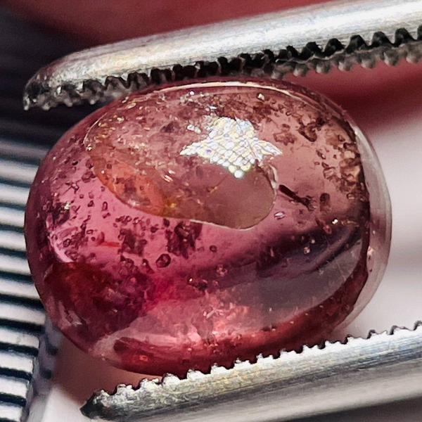Sapphire Cabochon, 2.66ct, Umba Valley, Tanzania. Untreated Unheated. Has an indentation on the surface