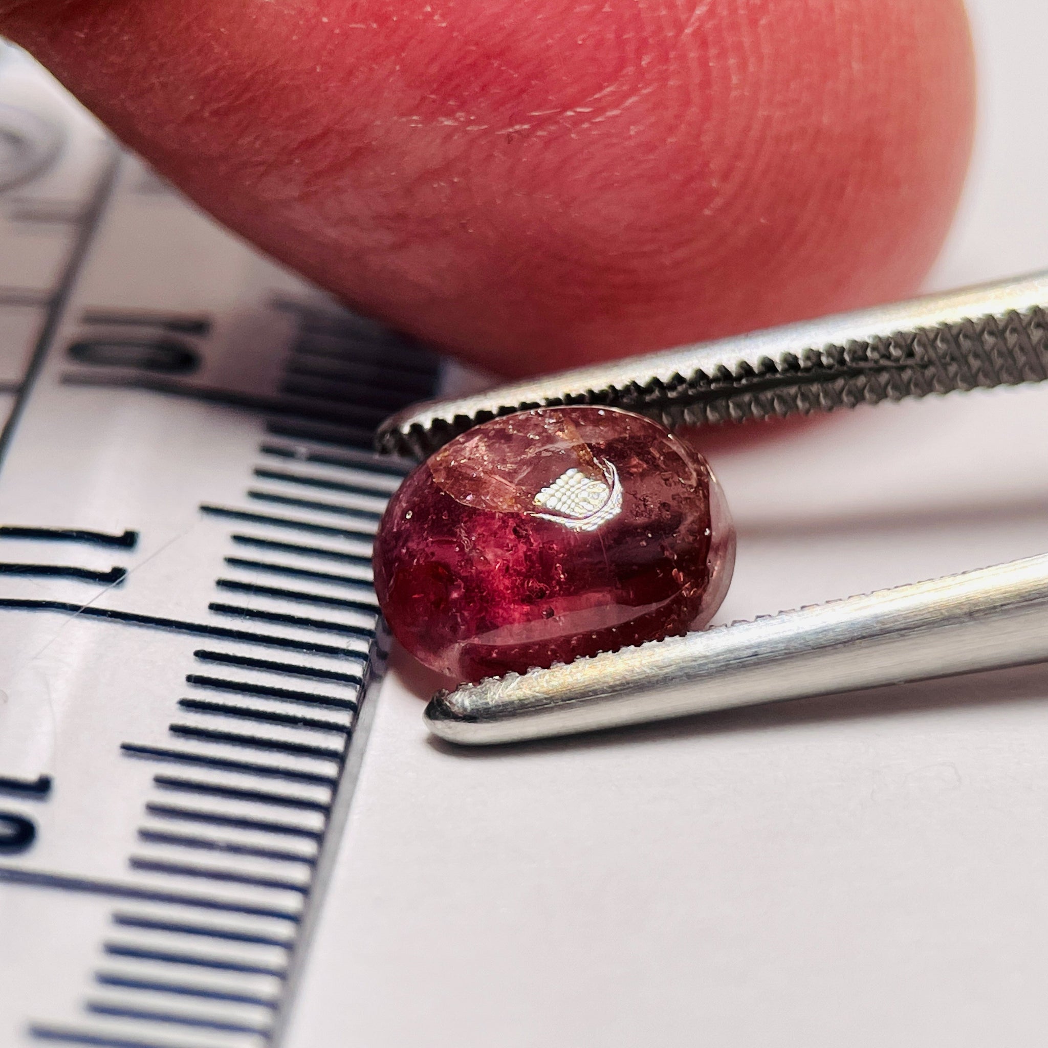 2.66Ct Sapphire Cabochon Umba Valley Tanzania. Untreated Unheated. Has An Indentation On The Surface