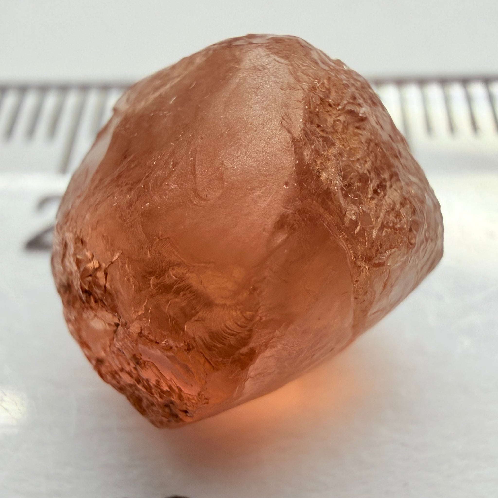 Malaya Garnet, 11.40ct, Umba Valley, Tanzania, Untreated Unheated, slight inclusions on the outer skin, will come off on disk while preforming and will take a couple of mm off the bottom, rest is slightly cloudy