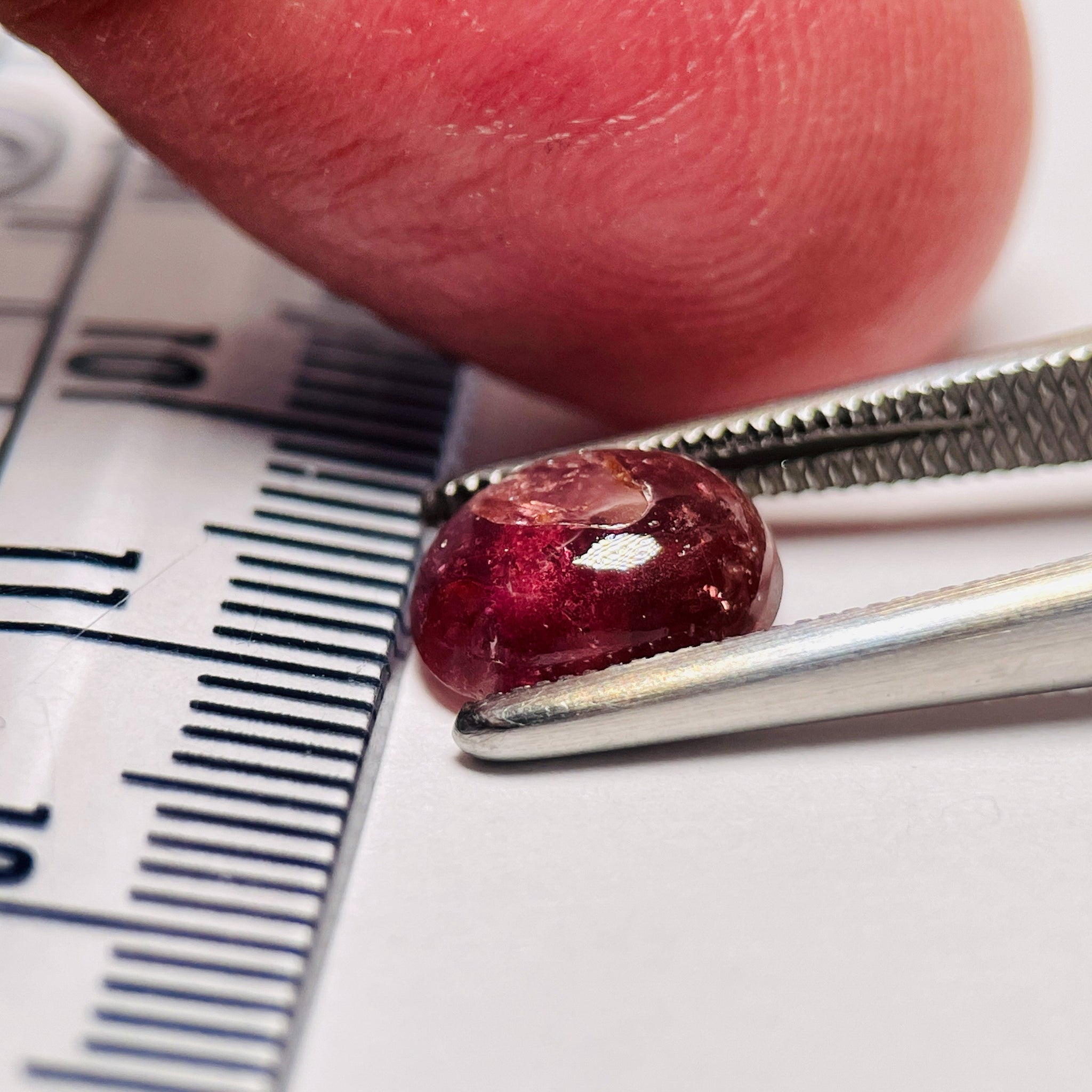 2.66Ct Sapphire Cabochon Umba Valley Tanzania. Untreated Unheated. Has An Indentation On The Surface