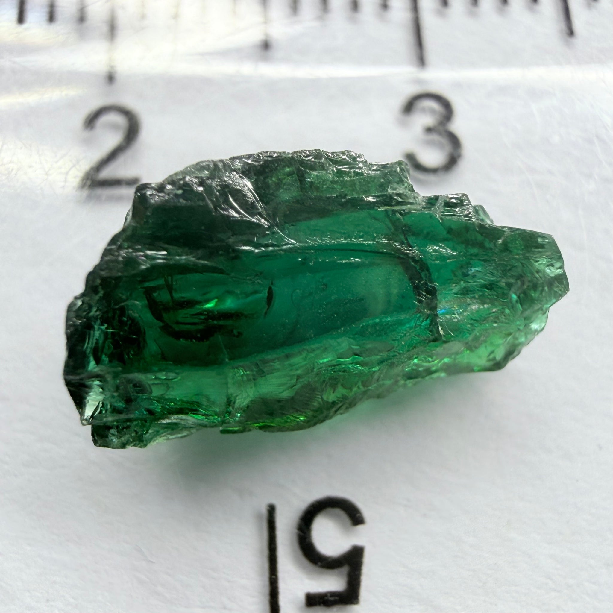 Tanzanite / Zoisite Crystal Specimen, 3.41ct, Merelani, Tanzania. Unheated Unheated, faceting portion in the center, major crack on the side circled in next pic