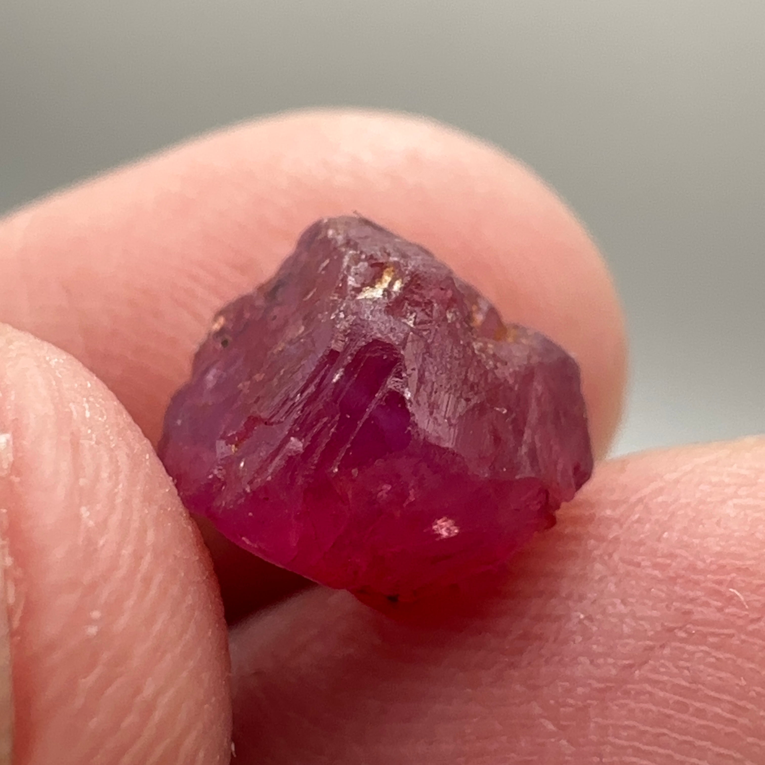 5.49ct Winza Ruby Crystal, Tanzania, Untreated Unheated, 8.2 x 7.2 x 8.7mm