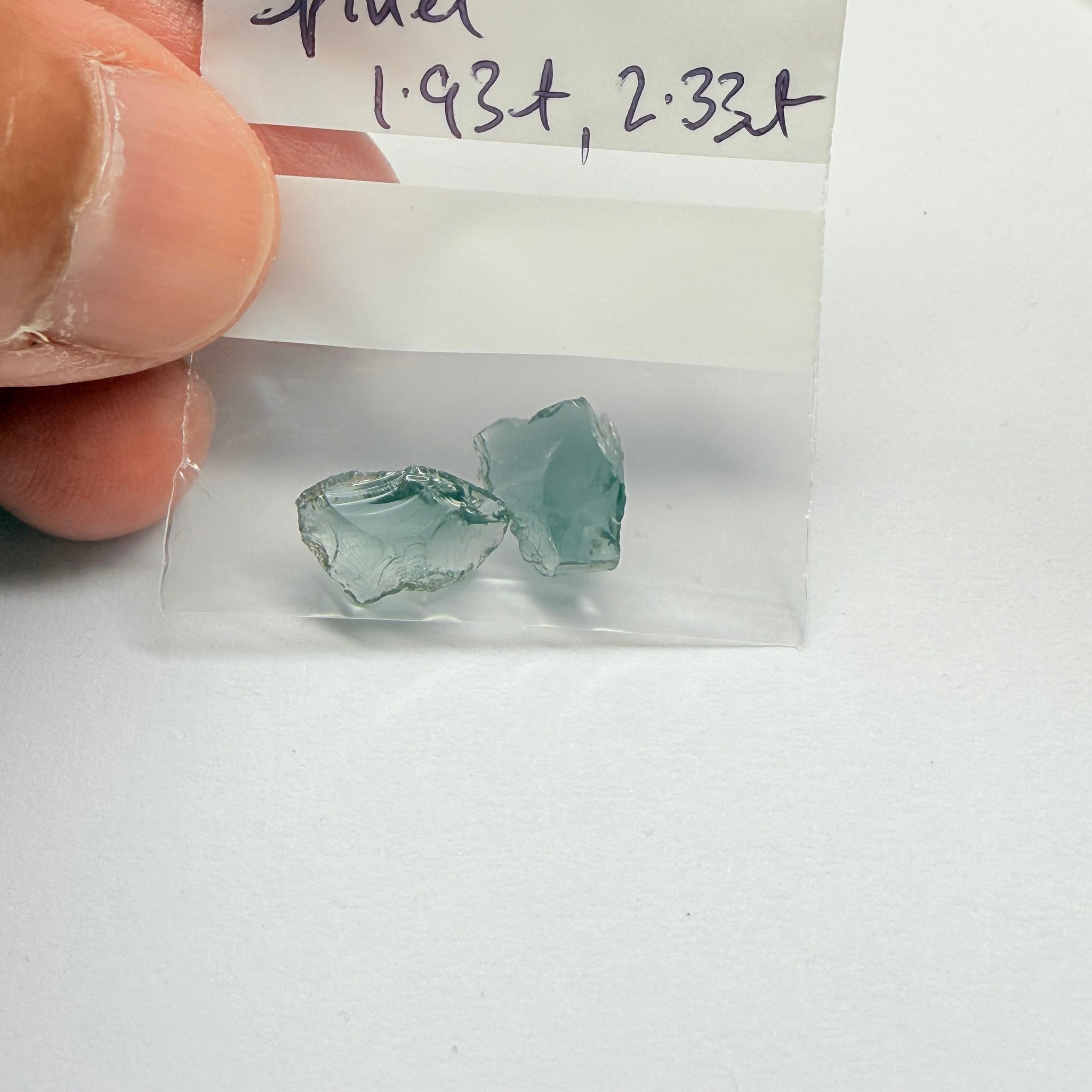 Spinel, 1.93ct and 2.33ct stones, flat shapes, Tanzania, Untreated Unheated, great for setting as is into jewellery, vvs-if